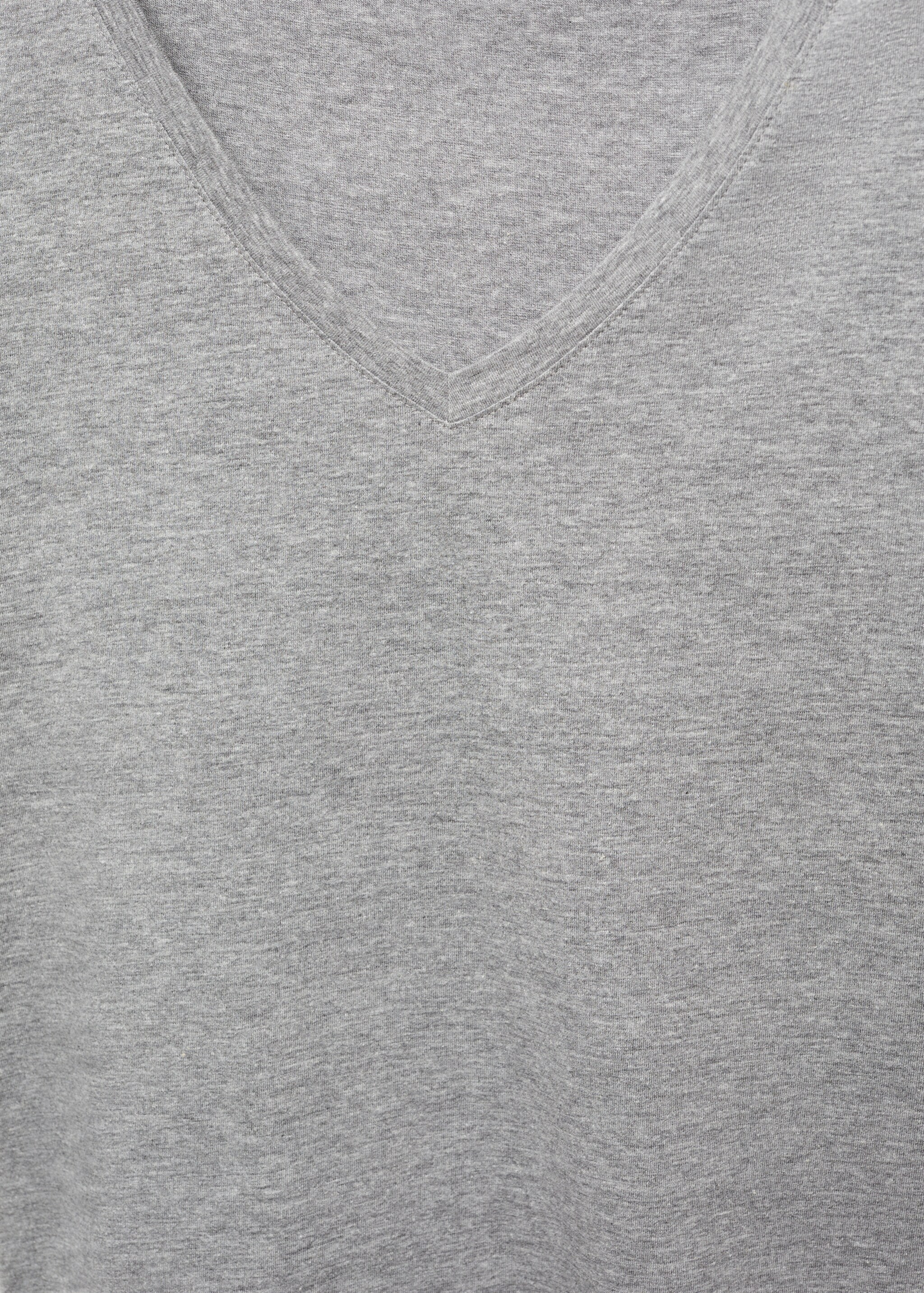Baumwoll-T-Shirt, V-Ausschnitt - Detail des Artikels 8
