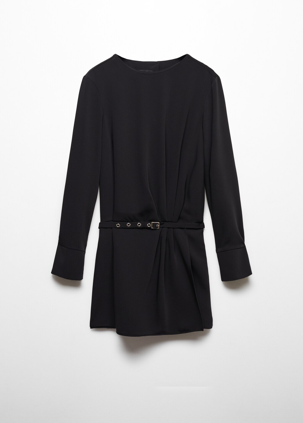 Ruched dress with belt - Women | MANGO OUTLET USA Ruched dress with belt - Women | MANGO OUTLET USA