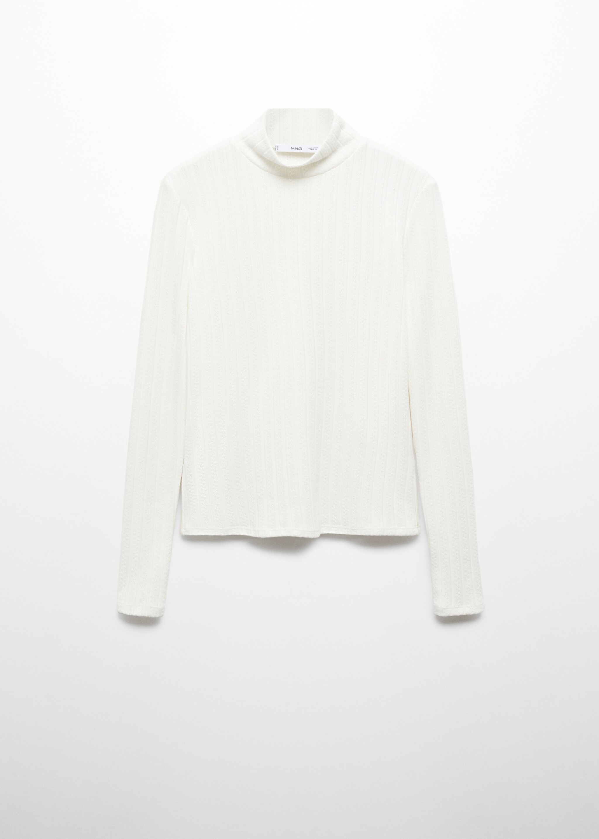 Textured knit t-shirt - Article without model