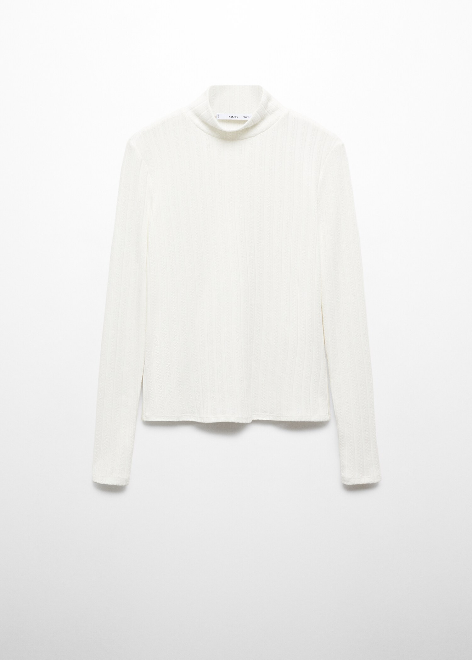 Textured knit t-shirt - Article without model