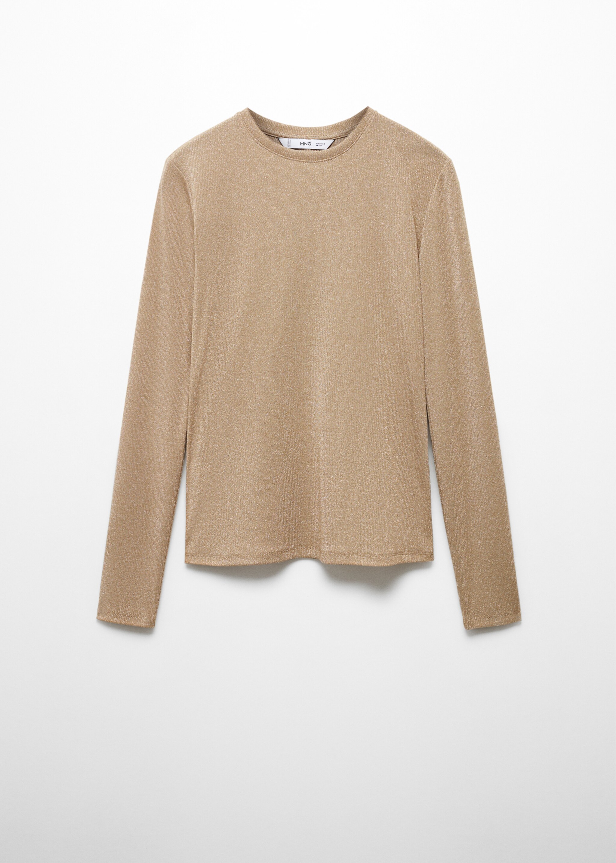 Long-sleeved lurex t-shirt - Article without model