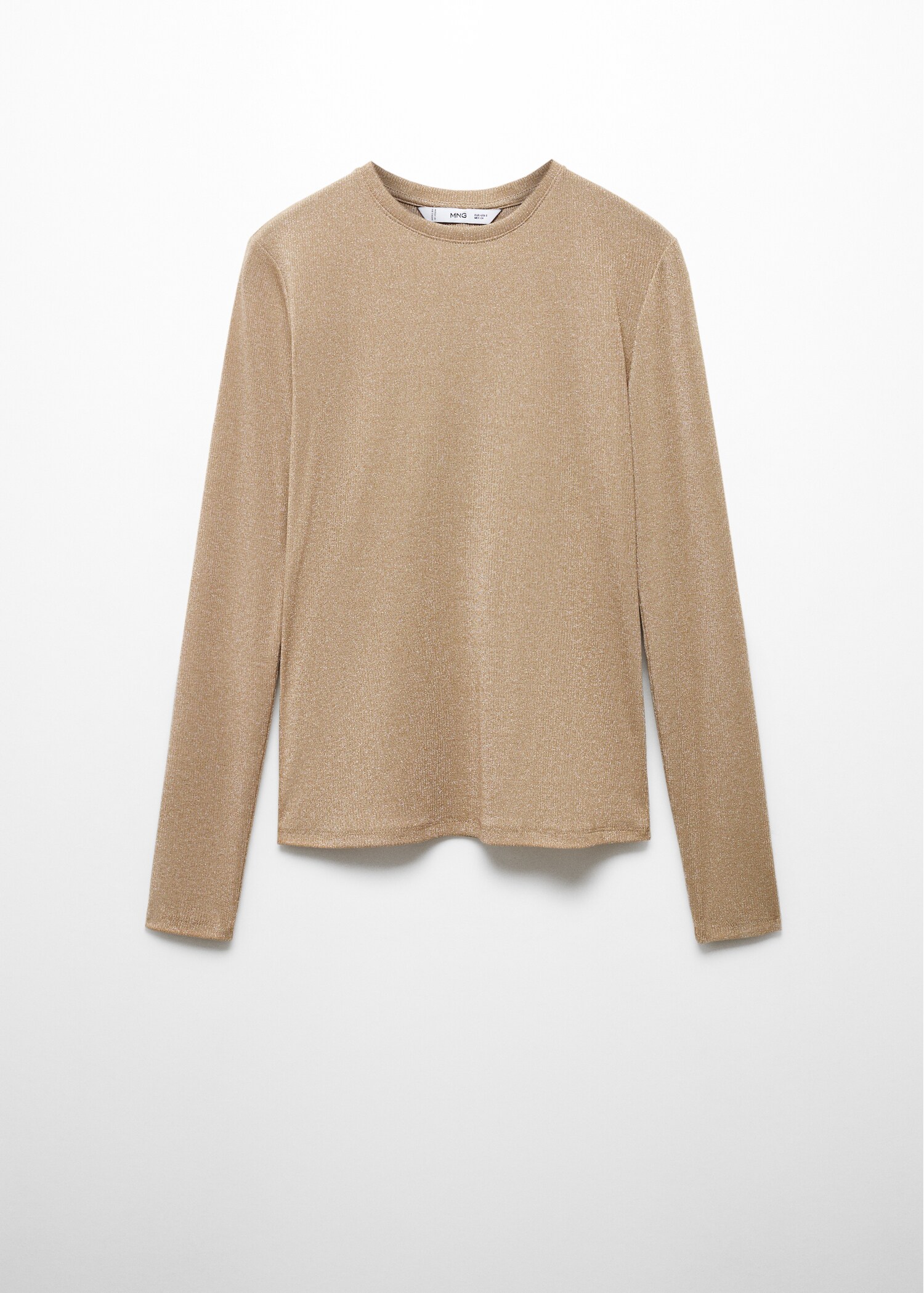 Long-sleeved lurex t-shirt - Article without model