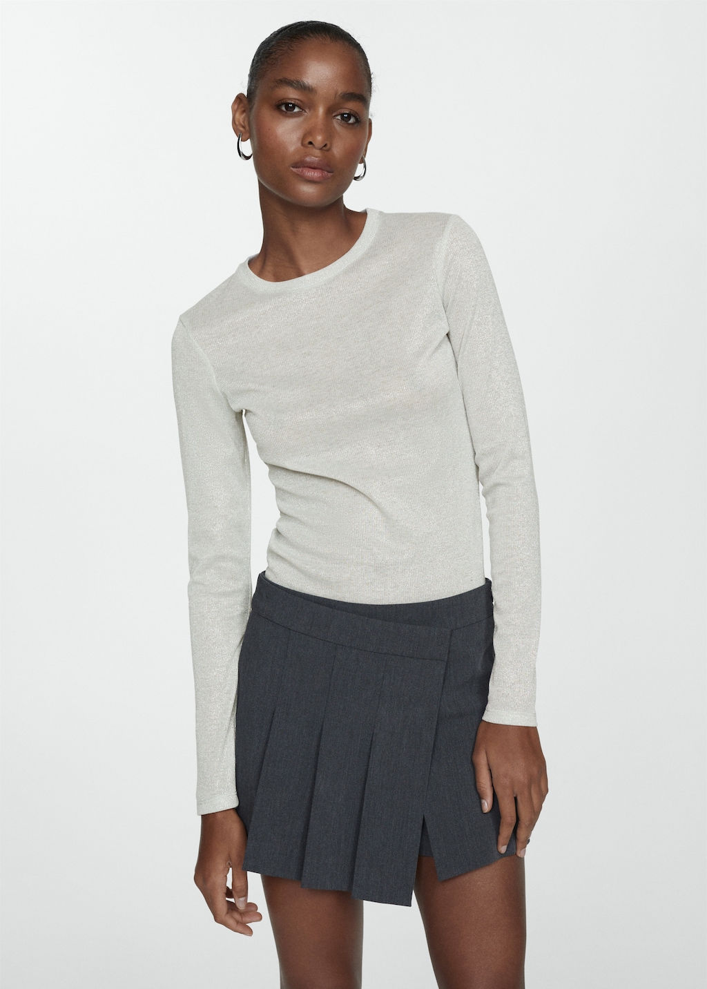 売れ筋商品|||マルコポーロ デニム Tシャツ レディース トップス CREWNECK - Long sleeved top - stone melange 1b943b4ecef79f1cd3935cd57599b7