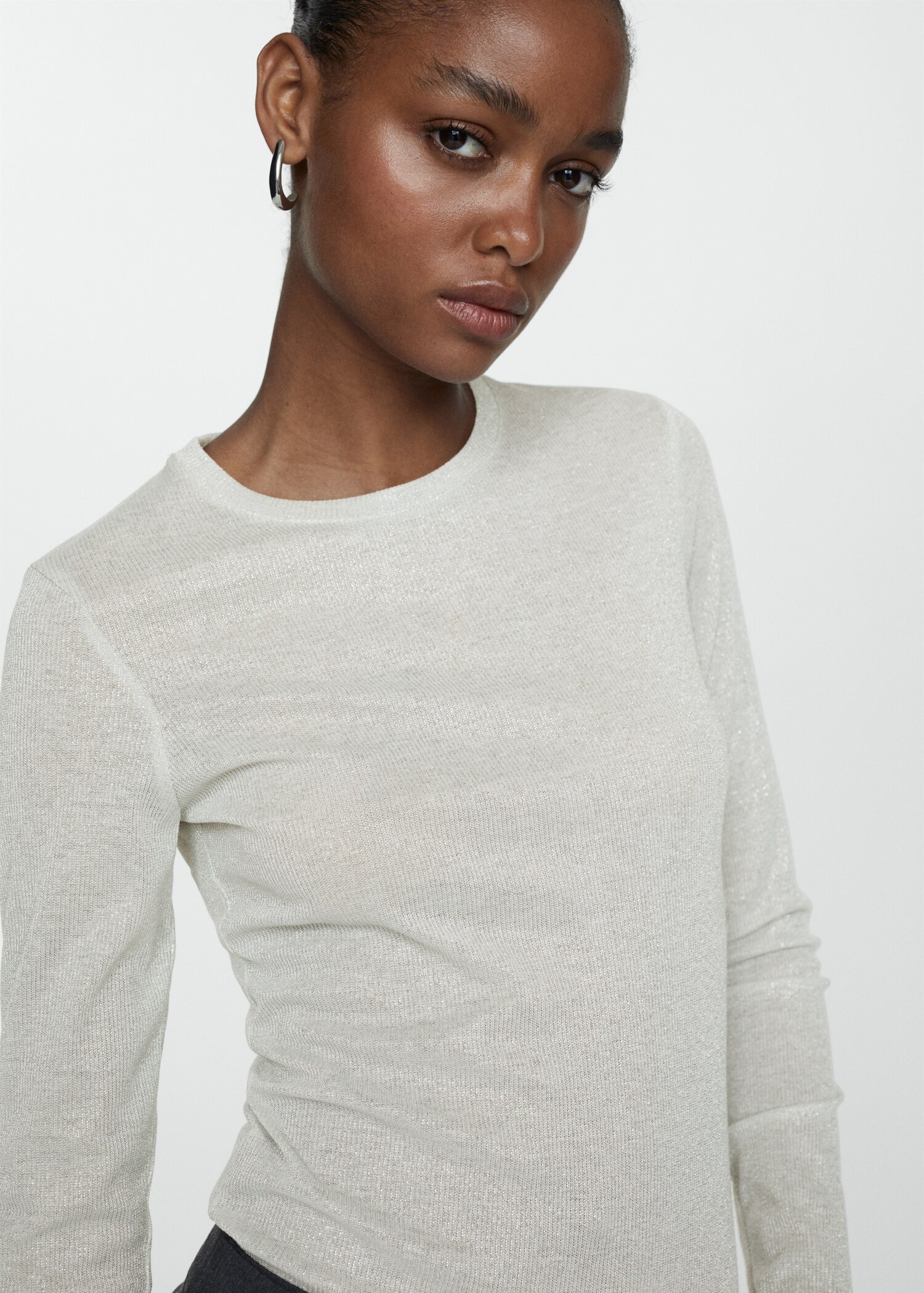 T-shirt Lurex manches longues - Détail de l'article 1