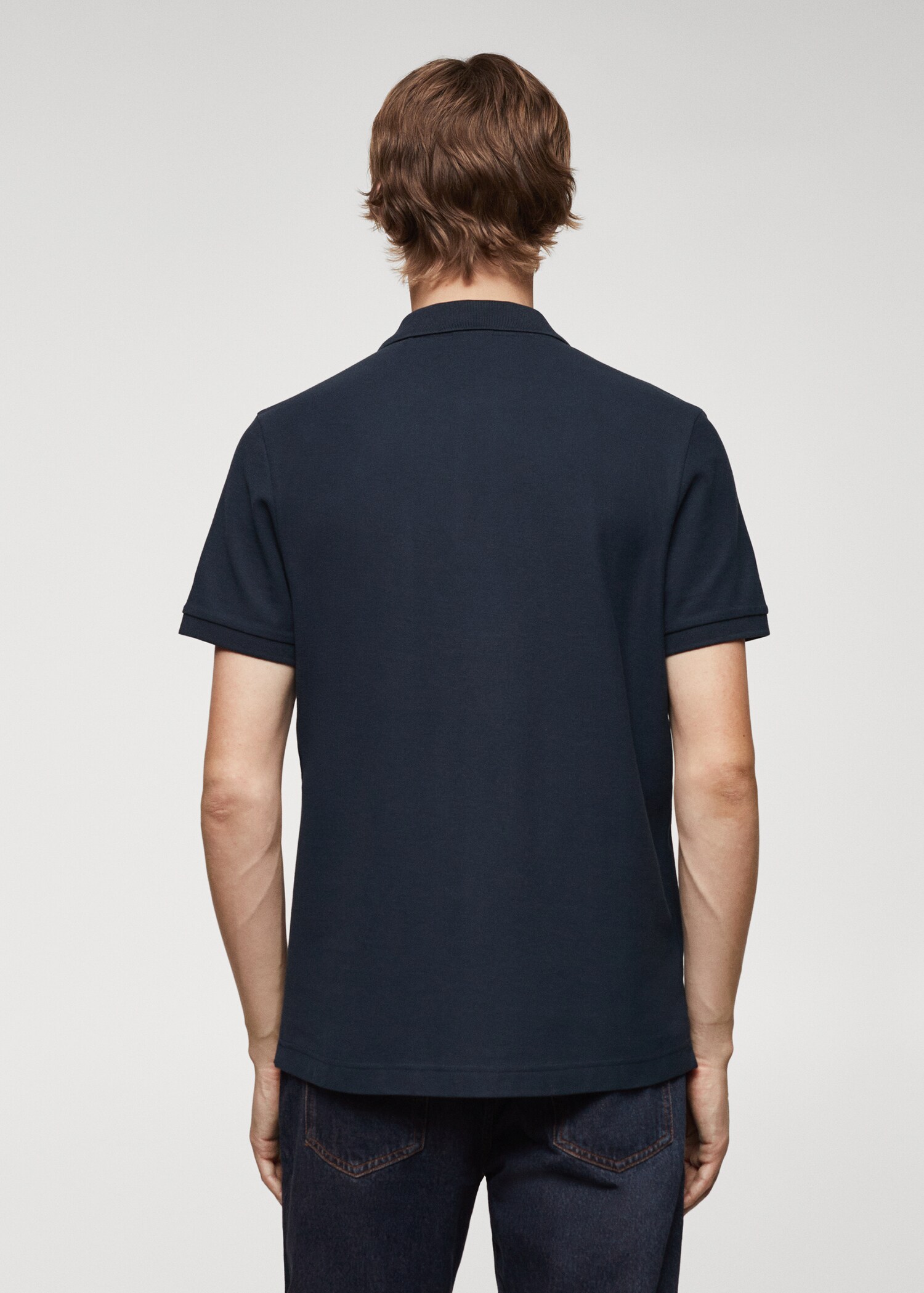 100% cotton pique polo shirt - Reverse of the article