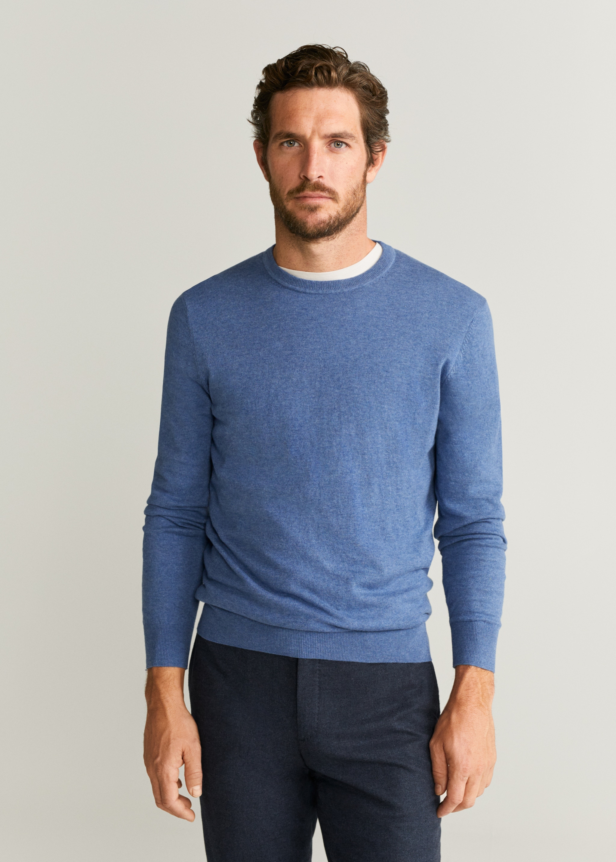 Jersey algodón cashmere coderas - Plano medio