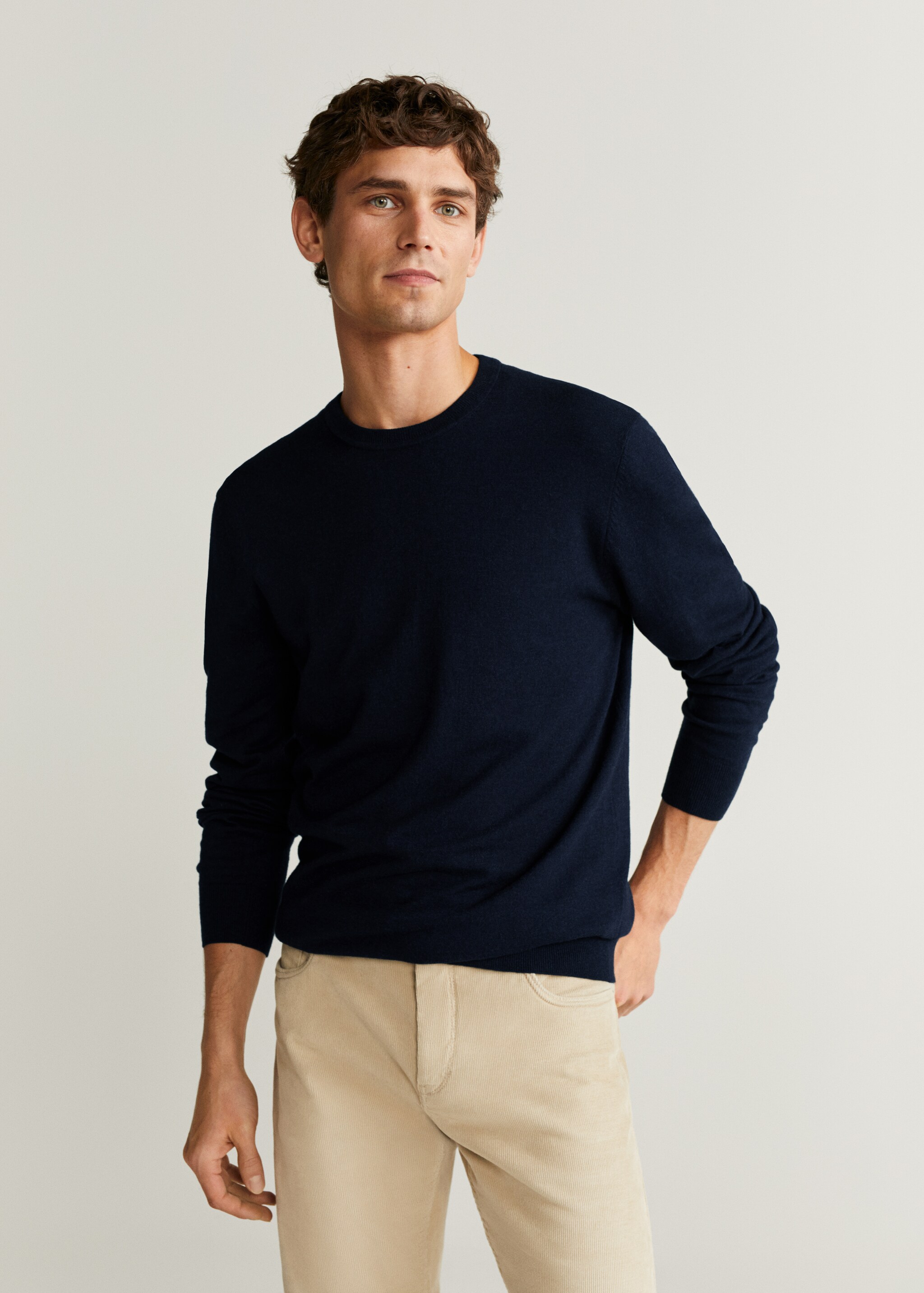 Jersey algodón cashmere coderas - Plano medio