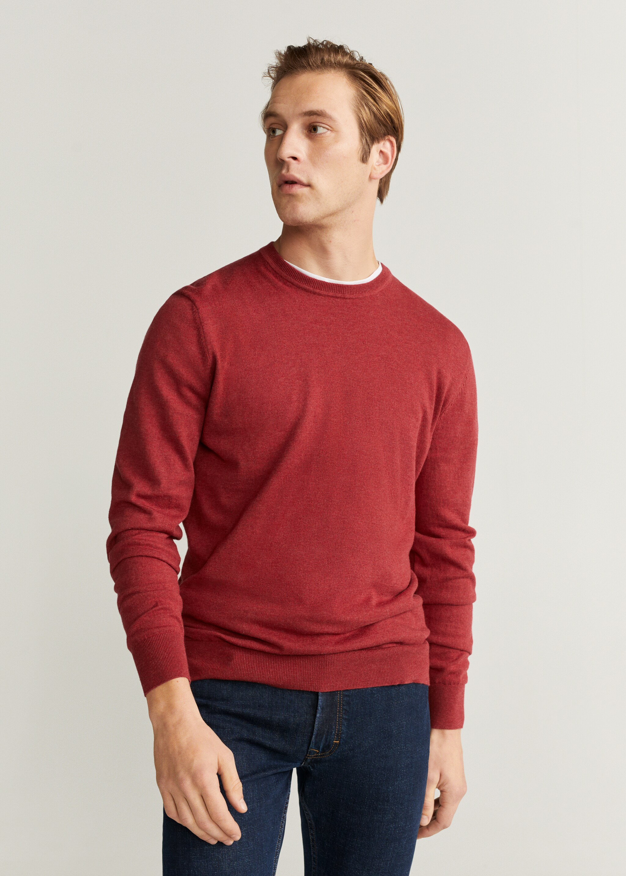 Jersey algodón cashmere coderas - Plano medio