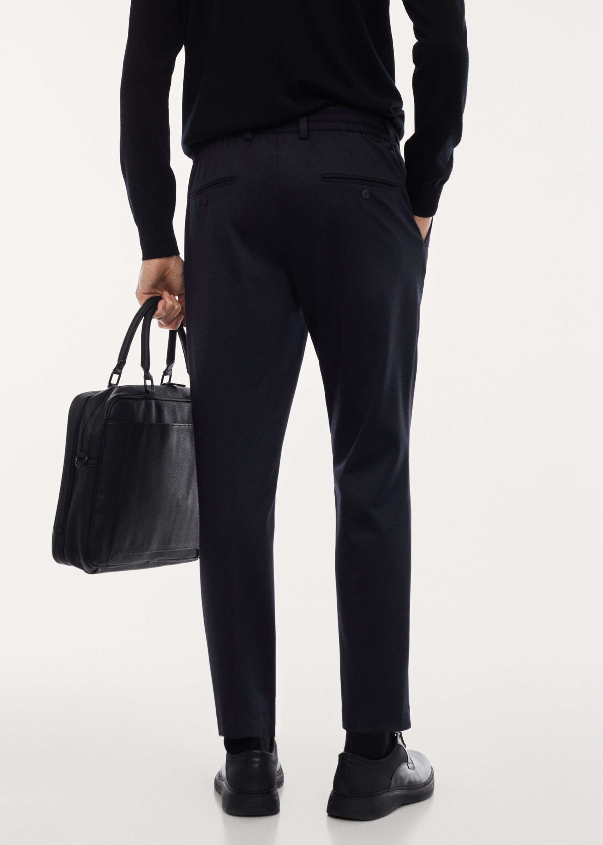 Crease-resistant slim-fit trousers - Reverse of the article
