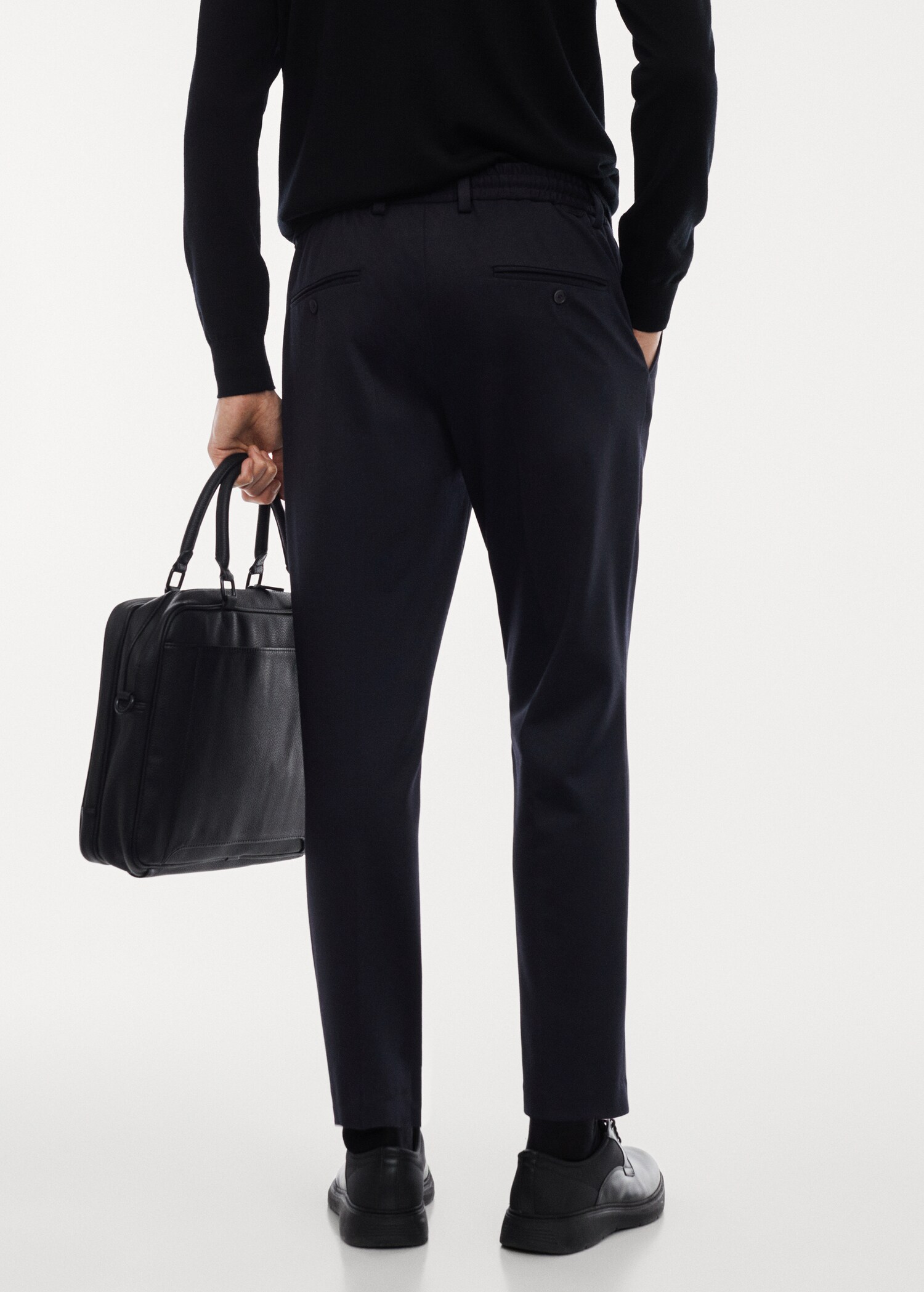 Crease-resistant slim-fit trousers - Reverse of the article