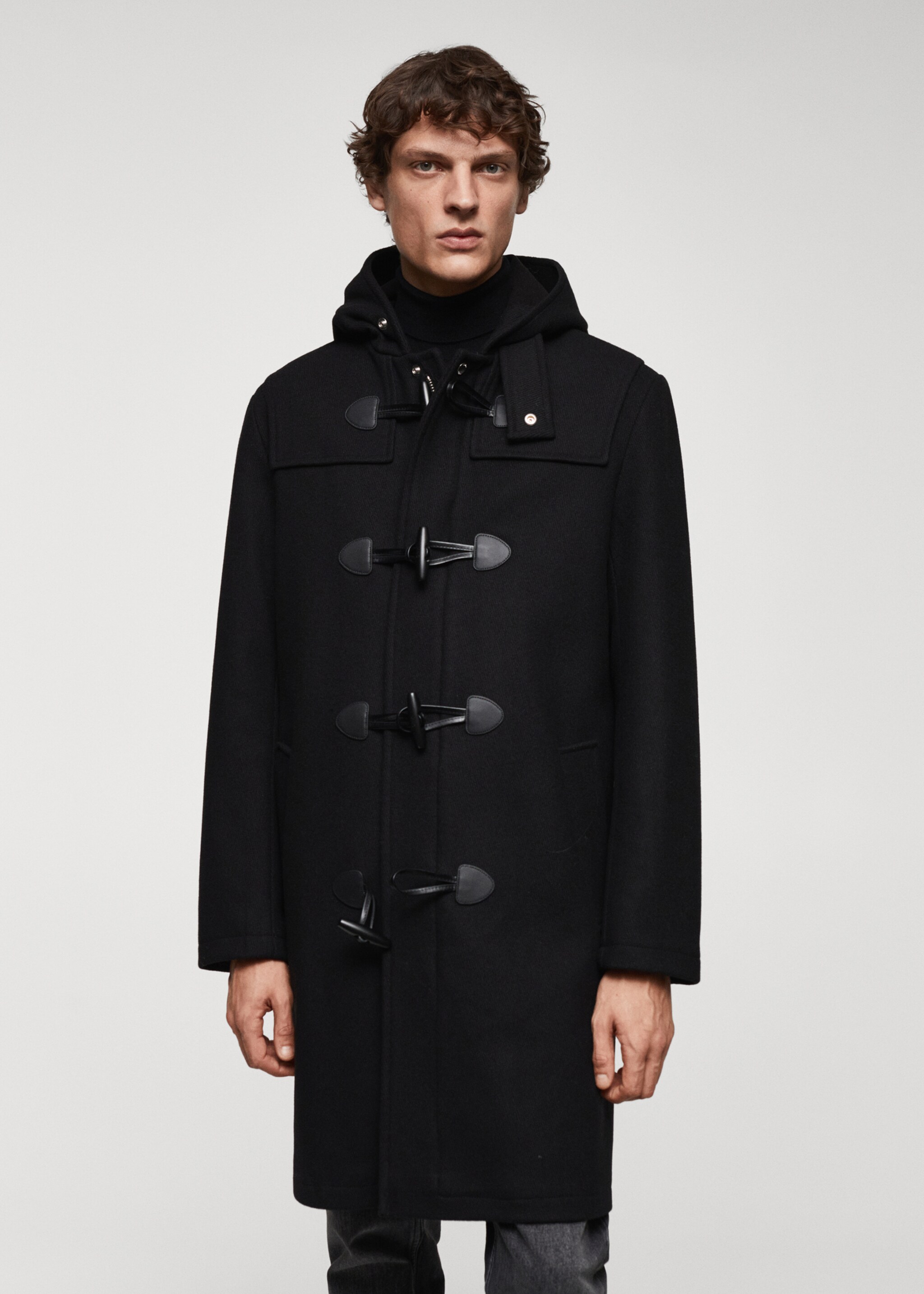 Wool hooded coat - Medium plane