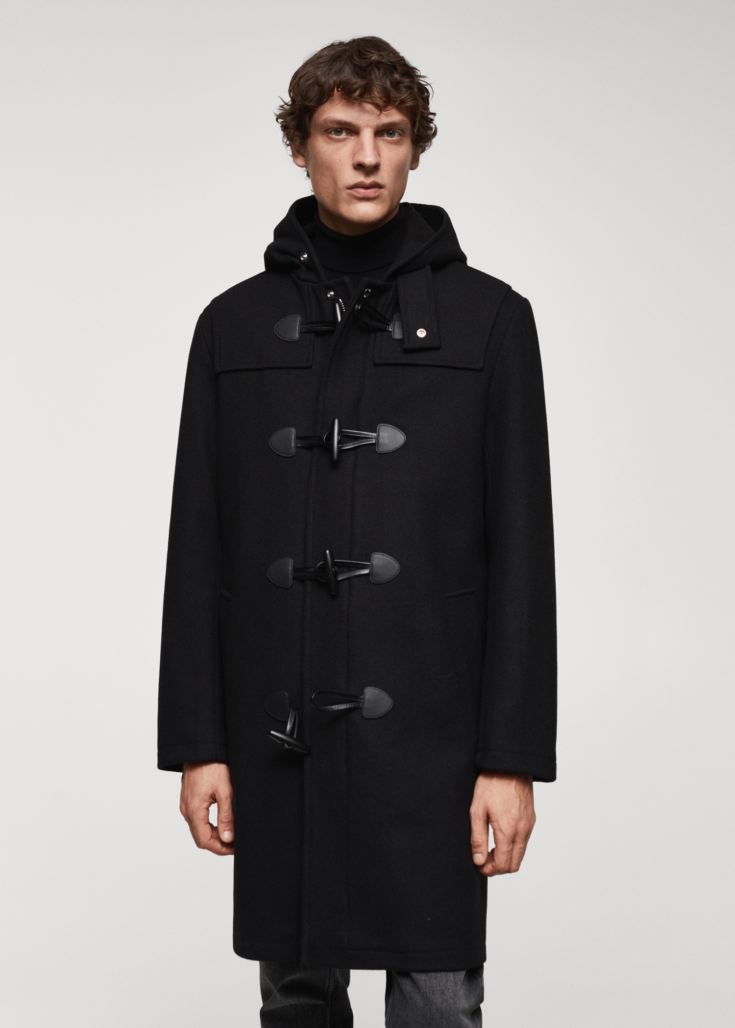 Mango Trench Mit Kapuze Kapuze Mango Parka Herren Woll-Mantel Mit