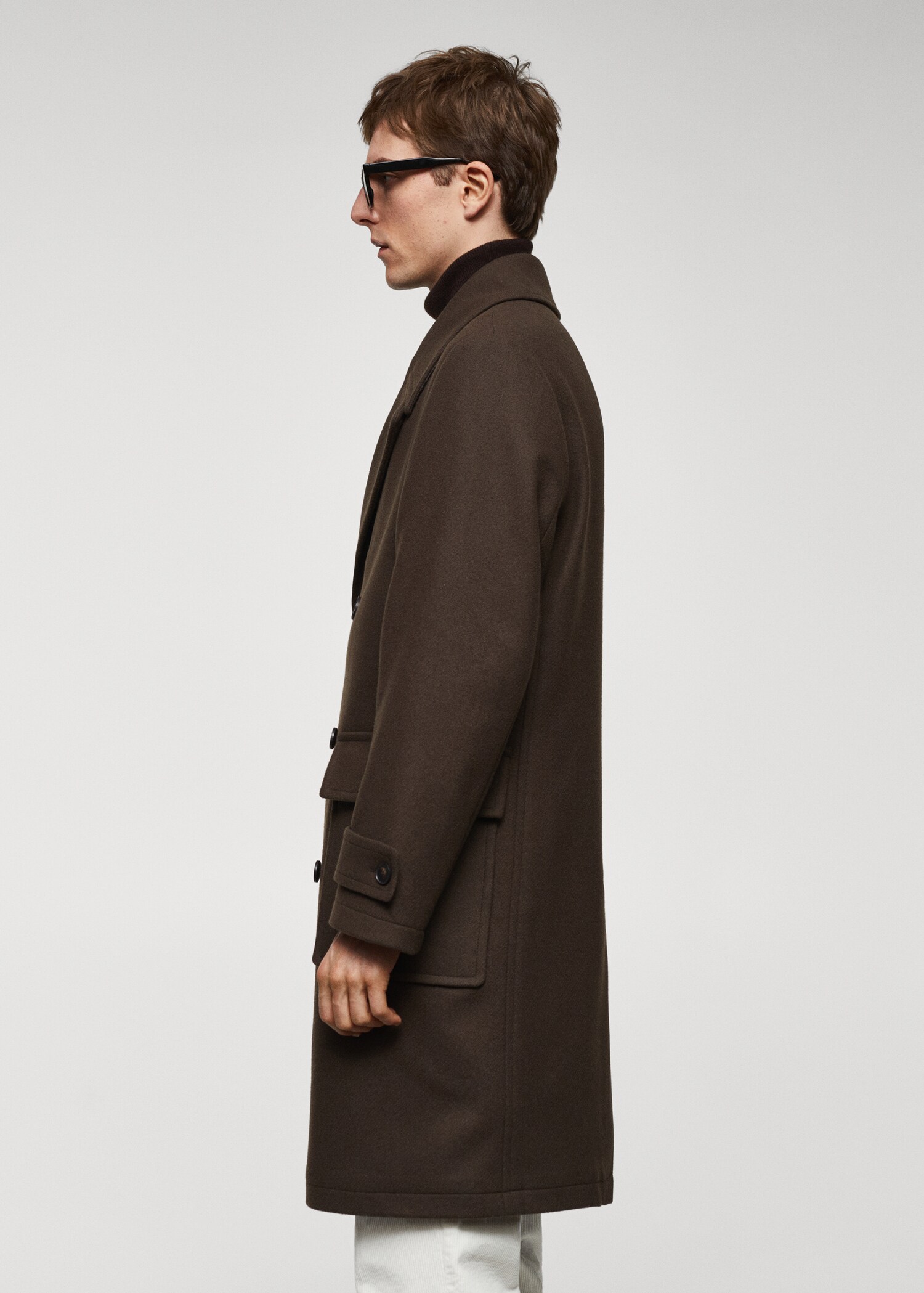 Manteau laine croisé boutons - Détail de l'article 2