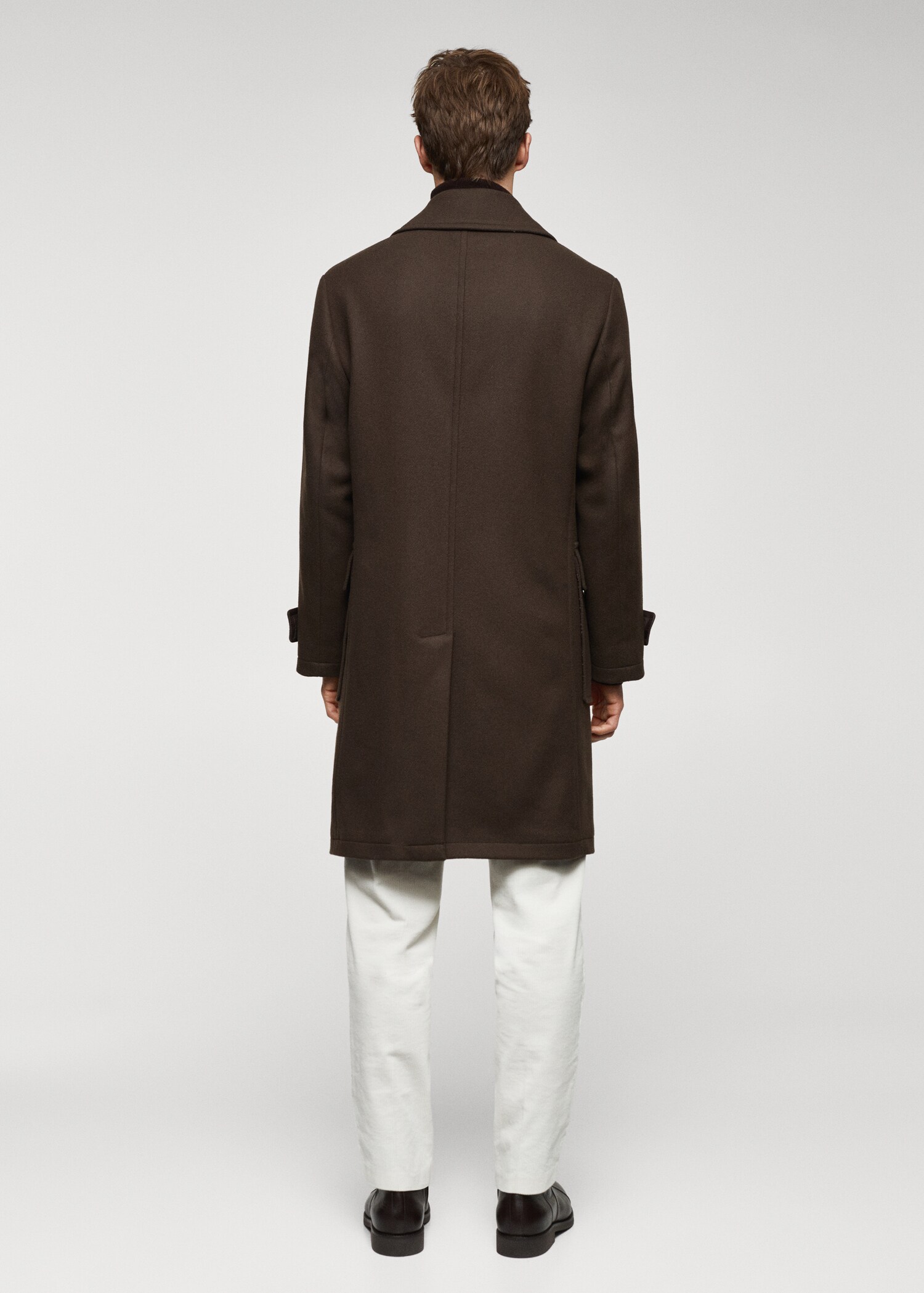 Manteau laine croisé boutons - Verso de l’article