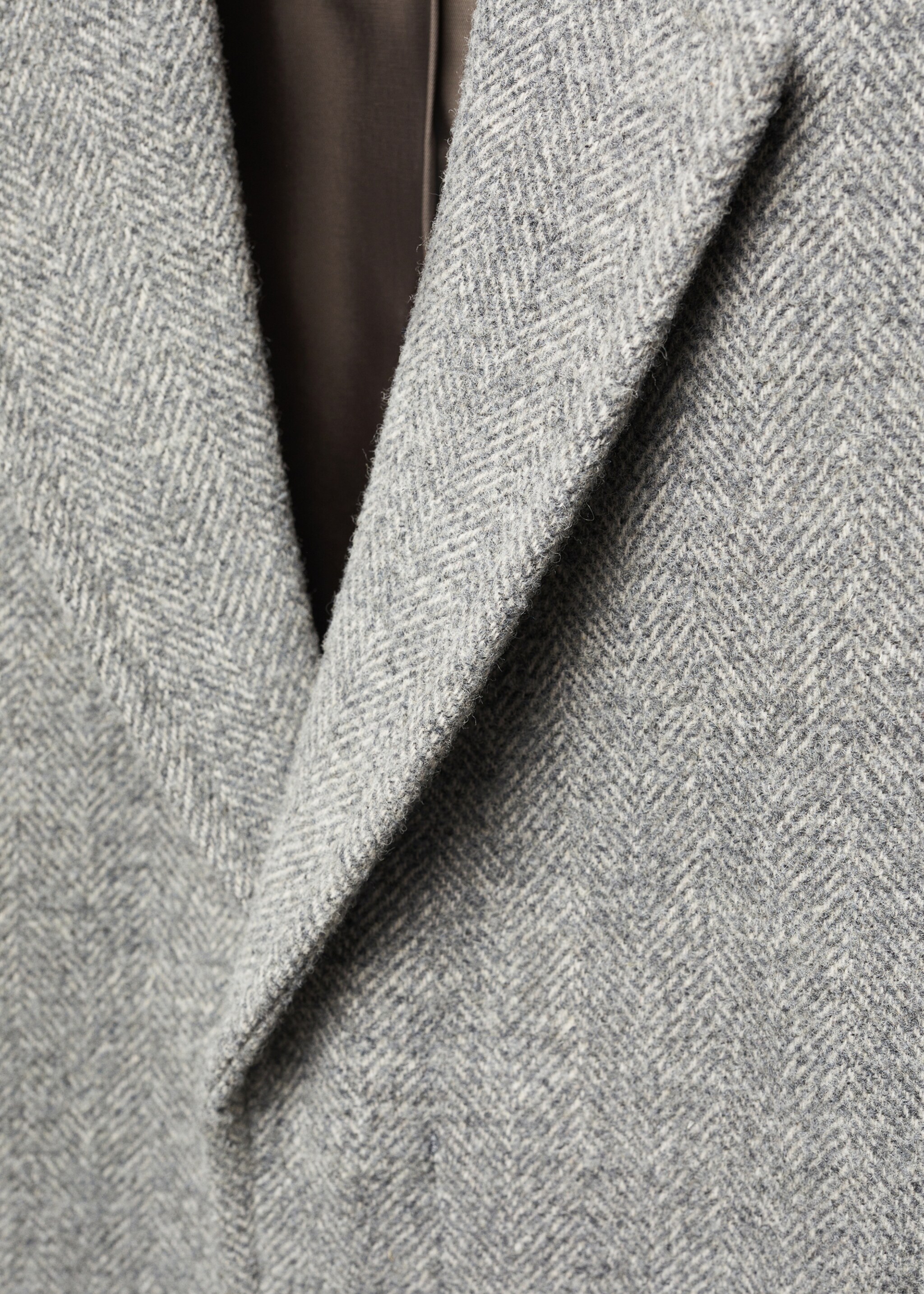 Herringbone pattern wool coat - Details of the article 0