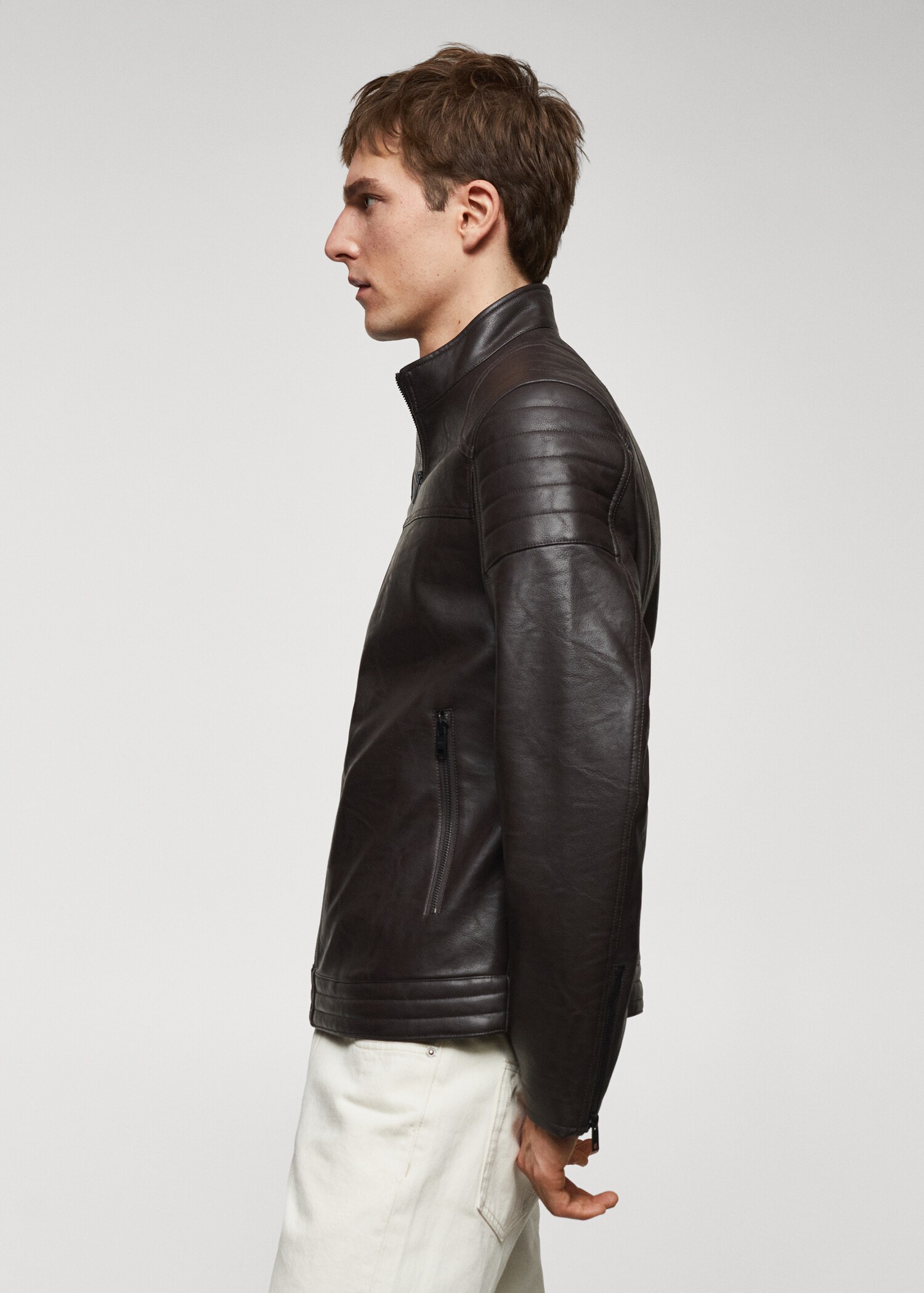 Nappa leather-effect jacket - Details of the article 2