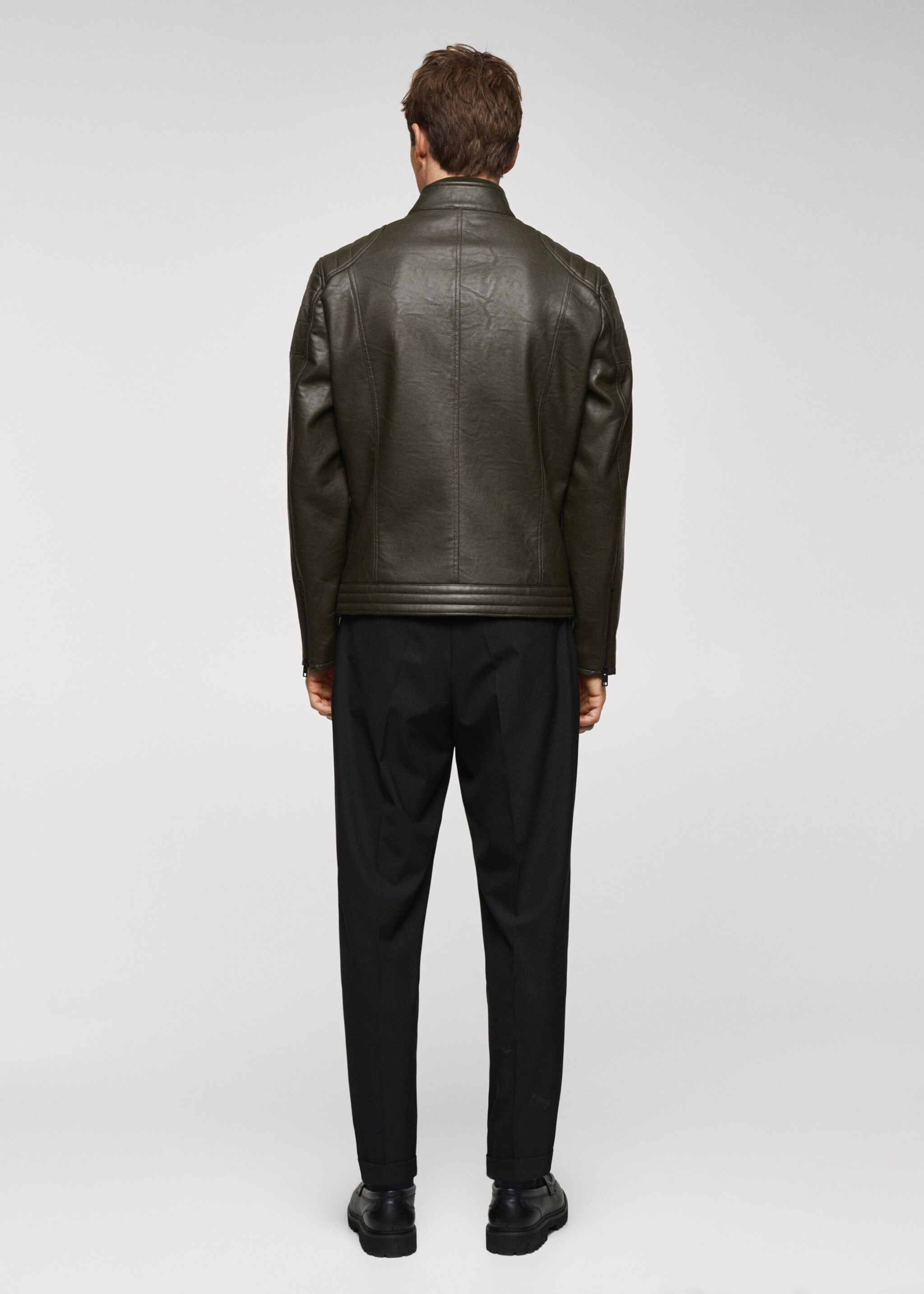 Nappa leather-effect jacket - Reverse of the article