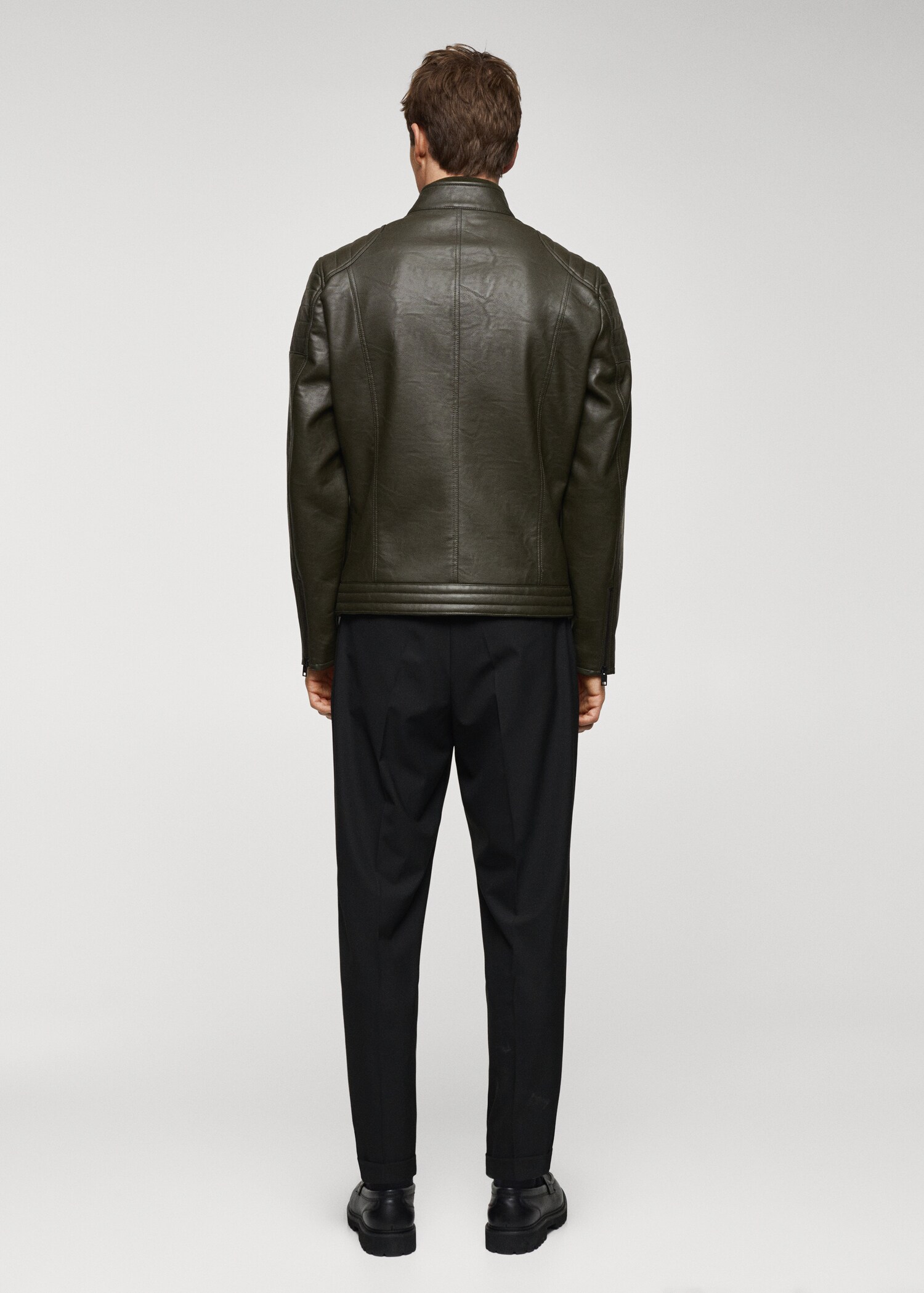 Nappa leather-effect jacket - Reverse of the article