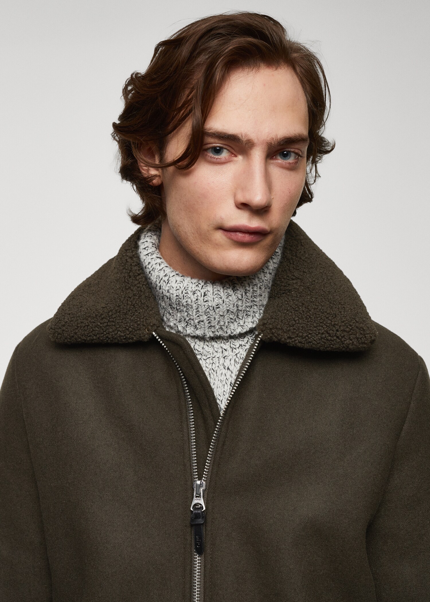 Blouson laine imitation mouton retourné - Détail de l'article 1