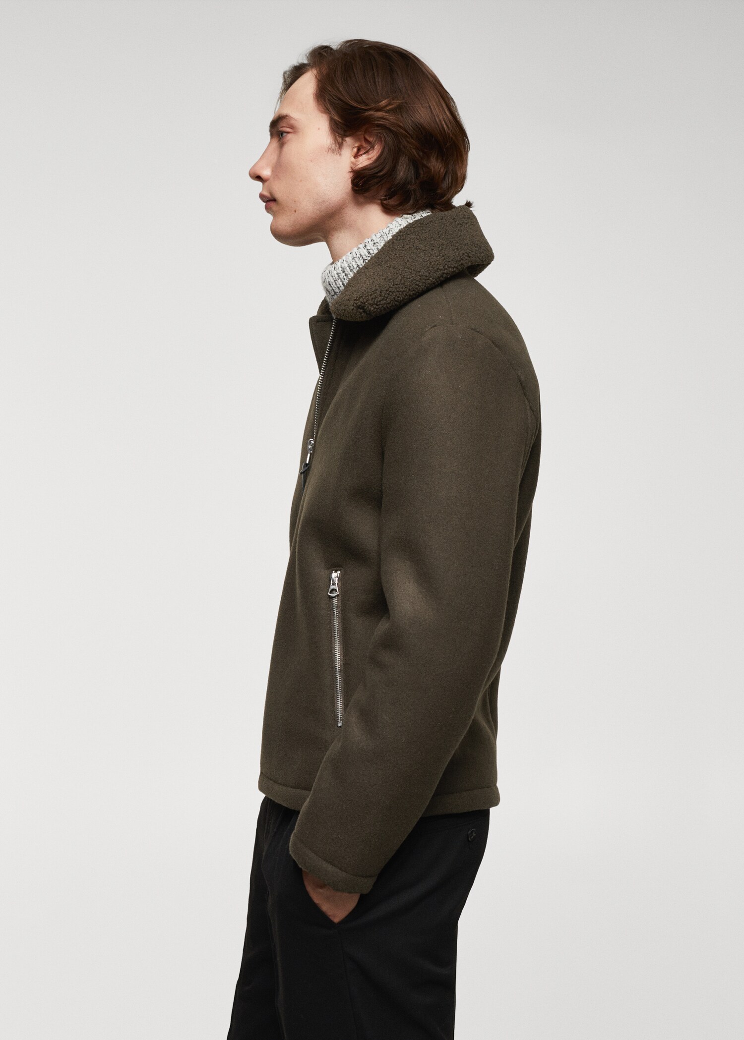 Blouson laine imitation mouton retourné - Détail de l'article 2