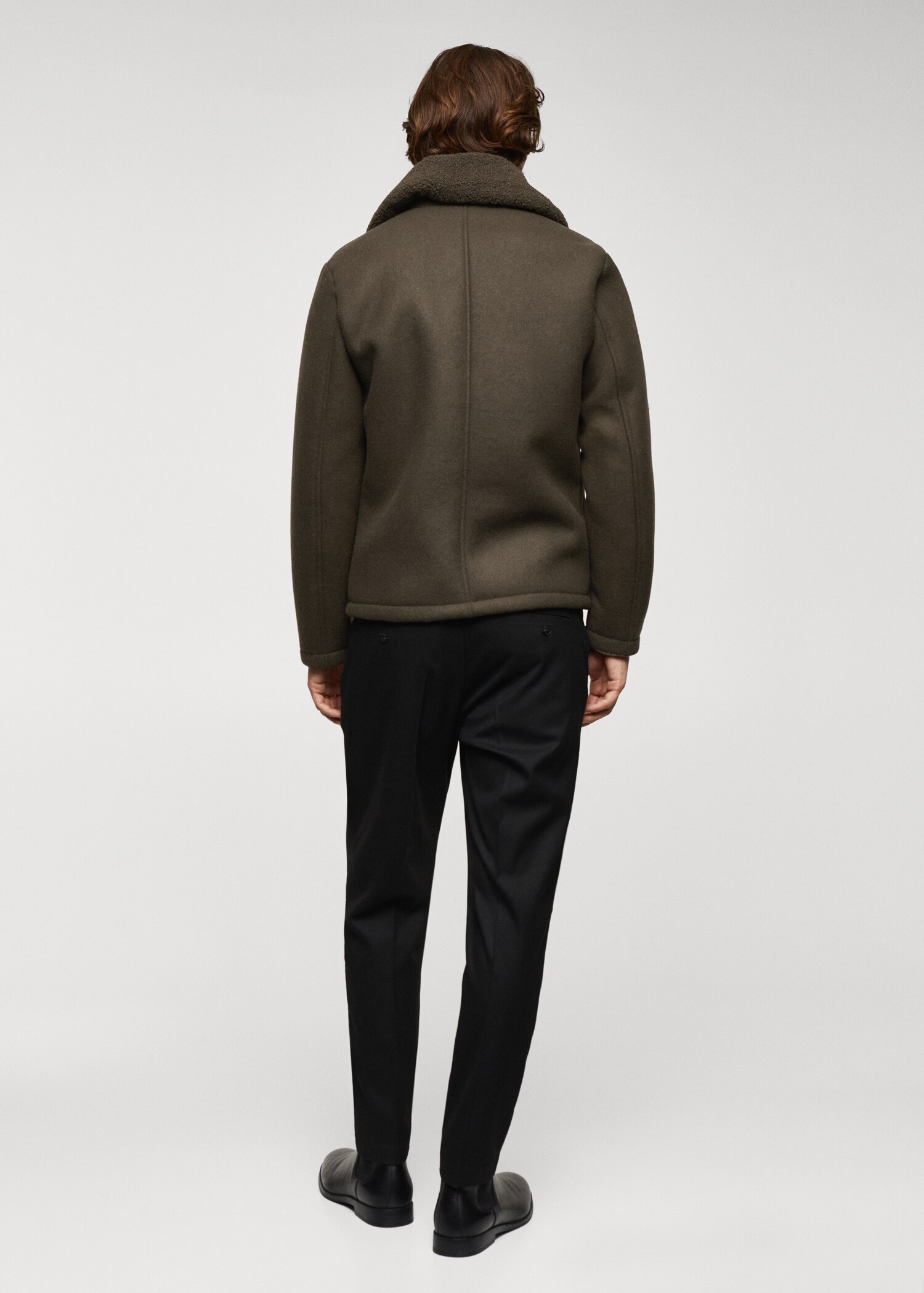 Blouson laine imitation mouton retourné - Verso de l’article