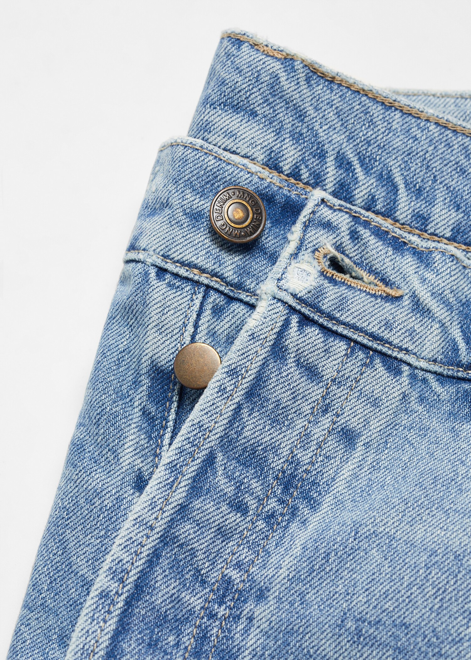 Relaxed Fit-Jeans mit mittlerer Waschung - Detail des Artikels 8