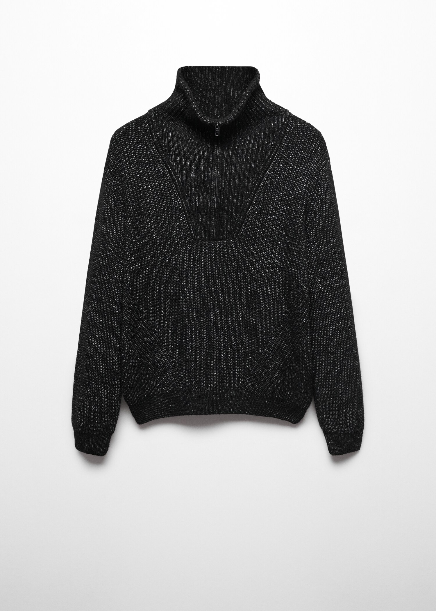 Wollpullover mit halbhohem Zip-Kragen - Artikel ohne Model