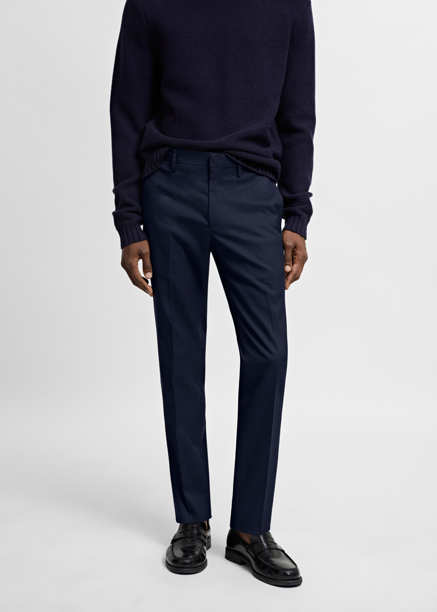 Super Slim Fit-Anzughose aus Stretchstoff - Mittlere Ansicht