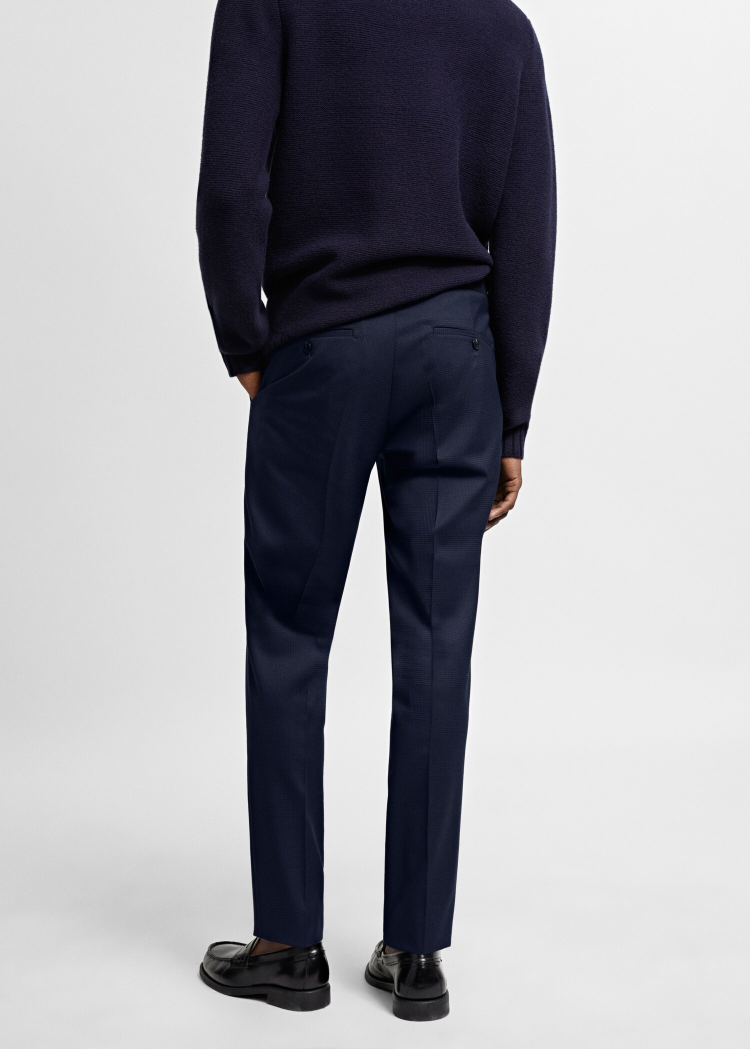 Super Slim Fit-Anzughose aus Stretchstoff - Rückseite des Artikels