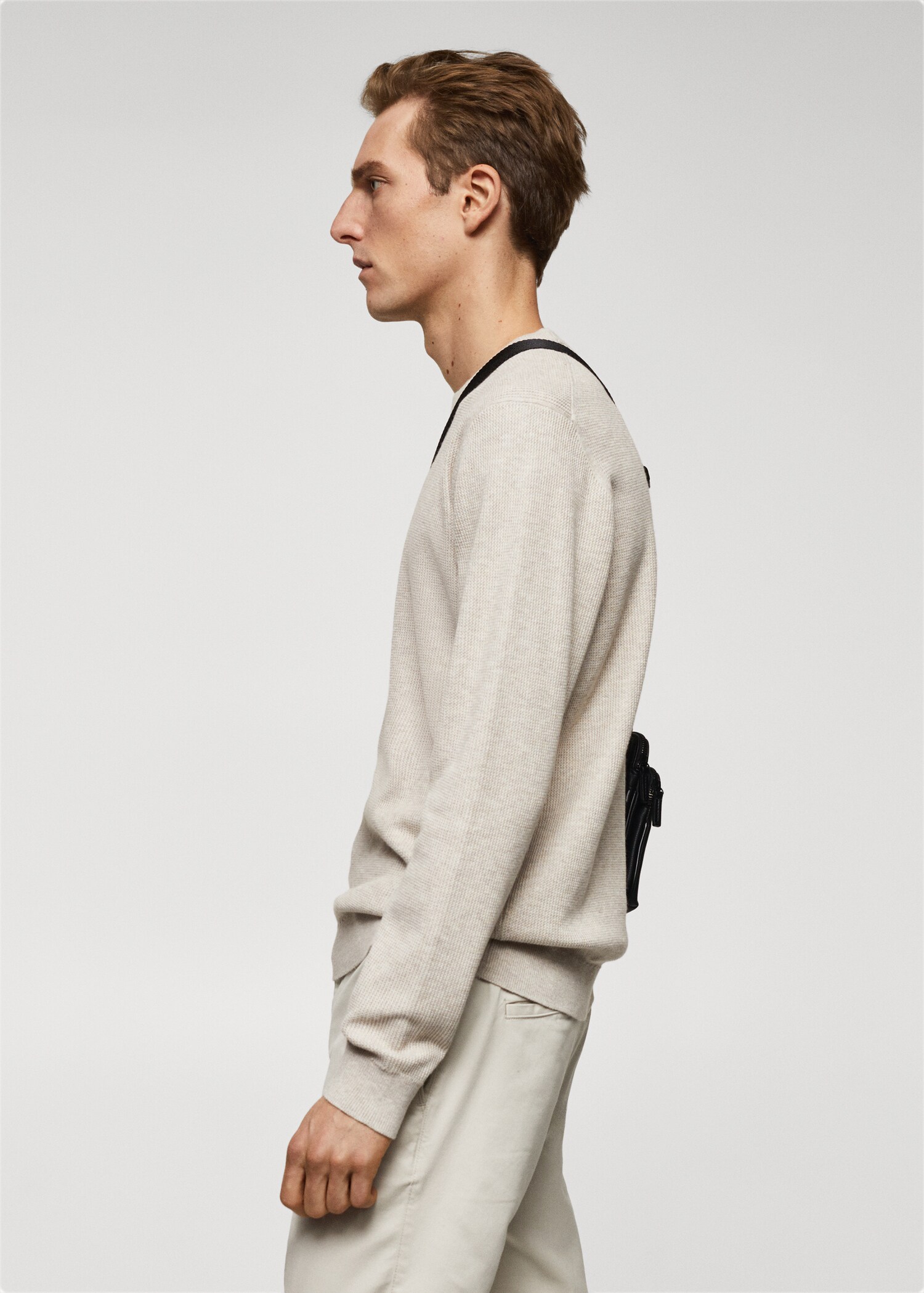 Strukturierter Baumwollpullover - Detail des Artikels 2