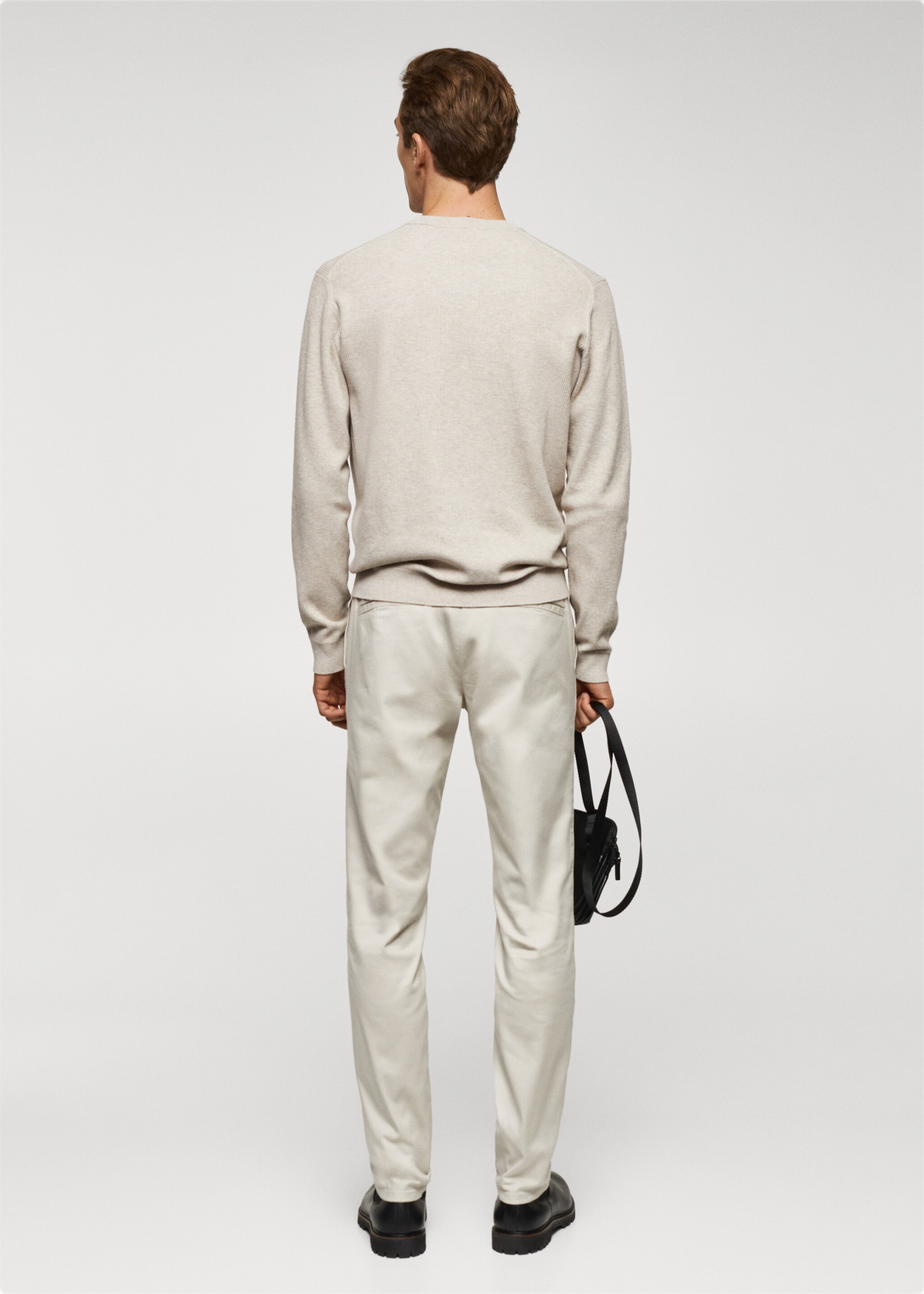 Structured cotton sweater - Reverse of the article