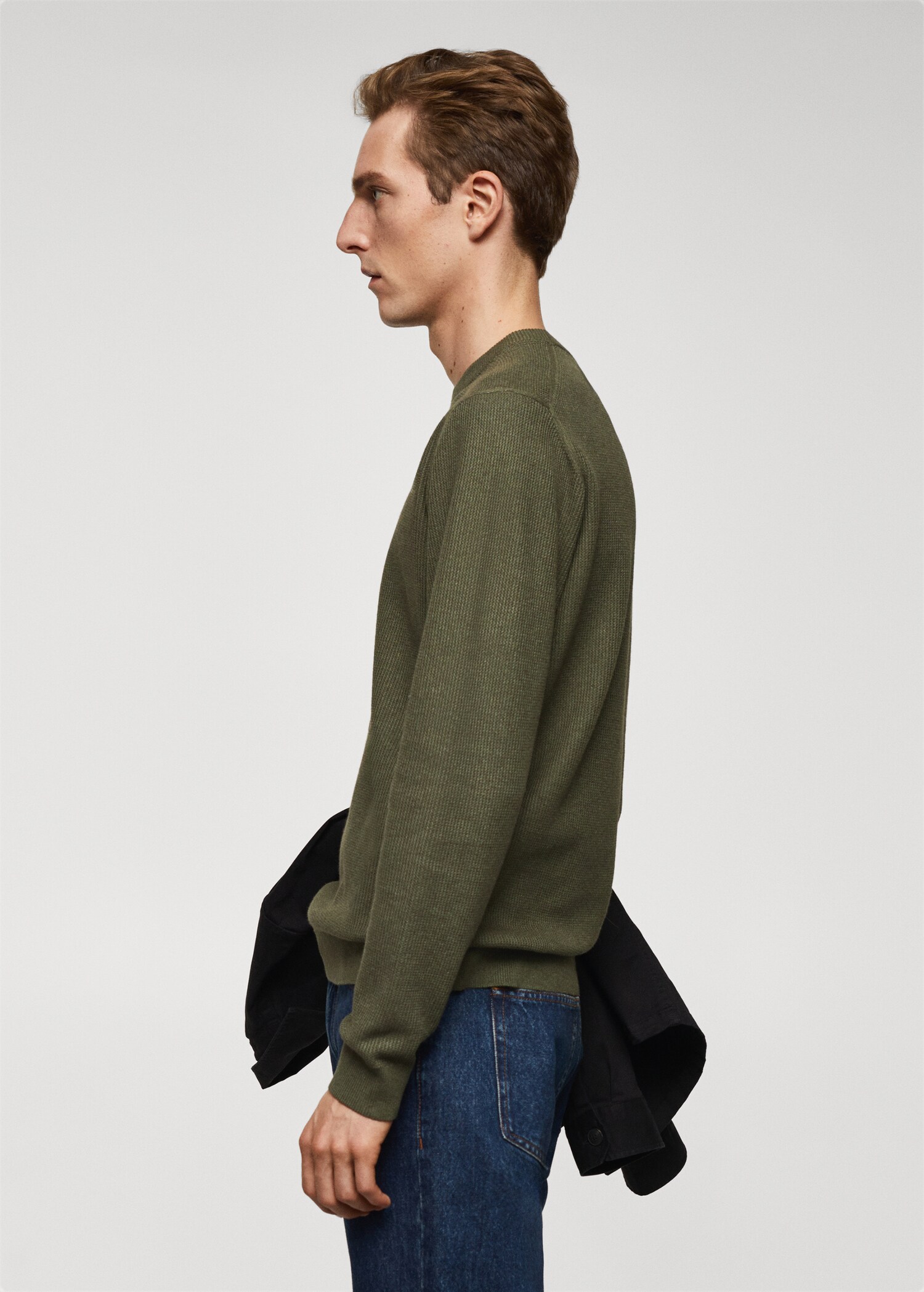 Strukturierter Baumwollpullover - Detail des Artikels 2