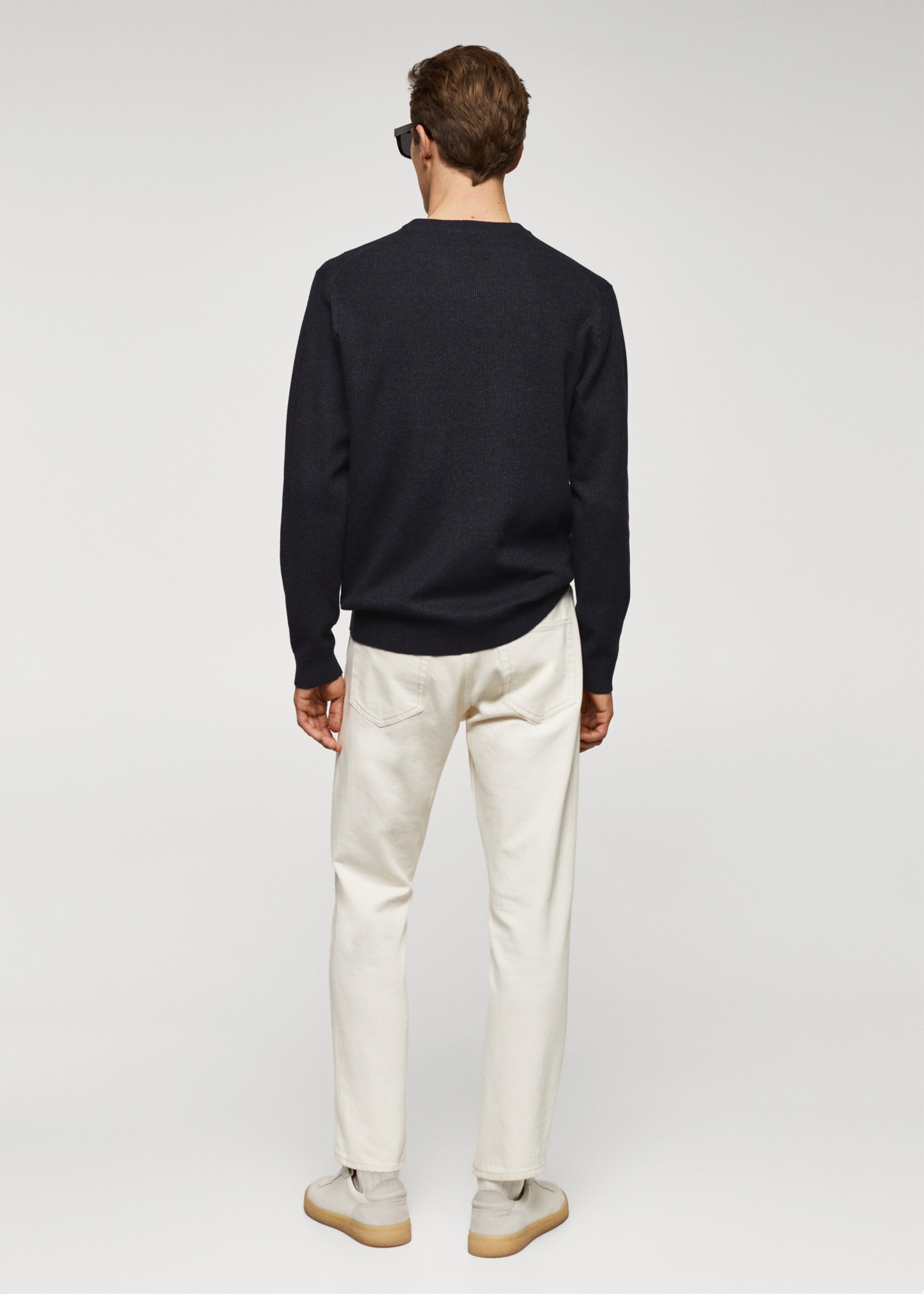Structured cotton sweater - Reverse of the article