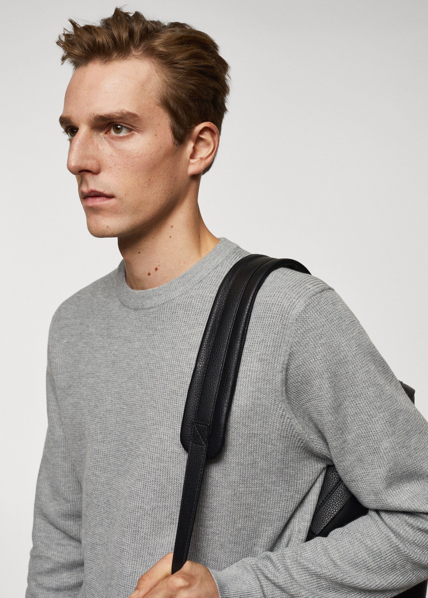 Strukturierter Baumwollpullover - Detail des Artikels 1