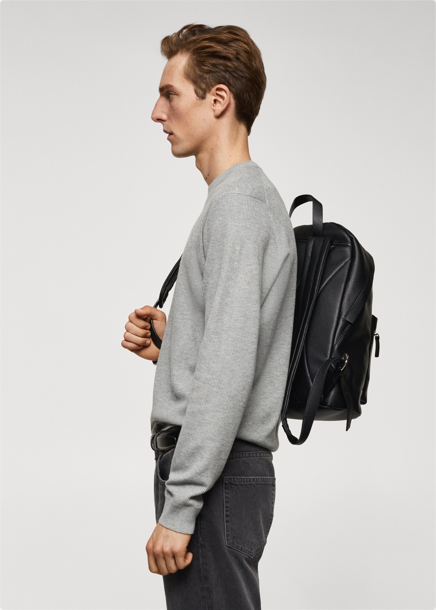 Strukturierter Baumwollpullover - Detail des Artikels 2