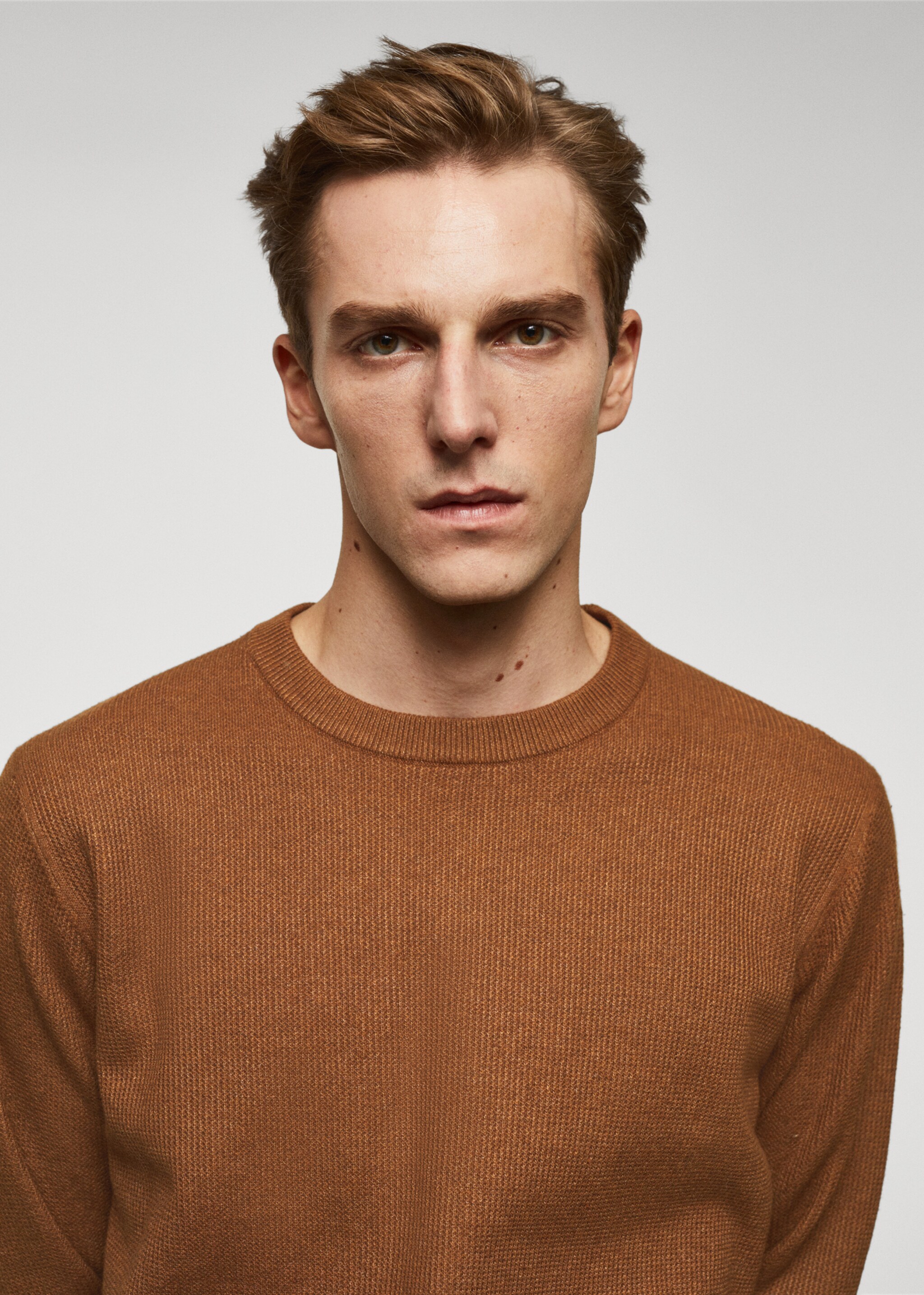 Structured cotton sweater - Details of the article 1