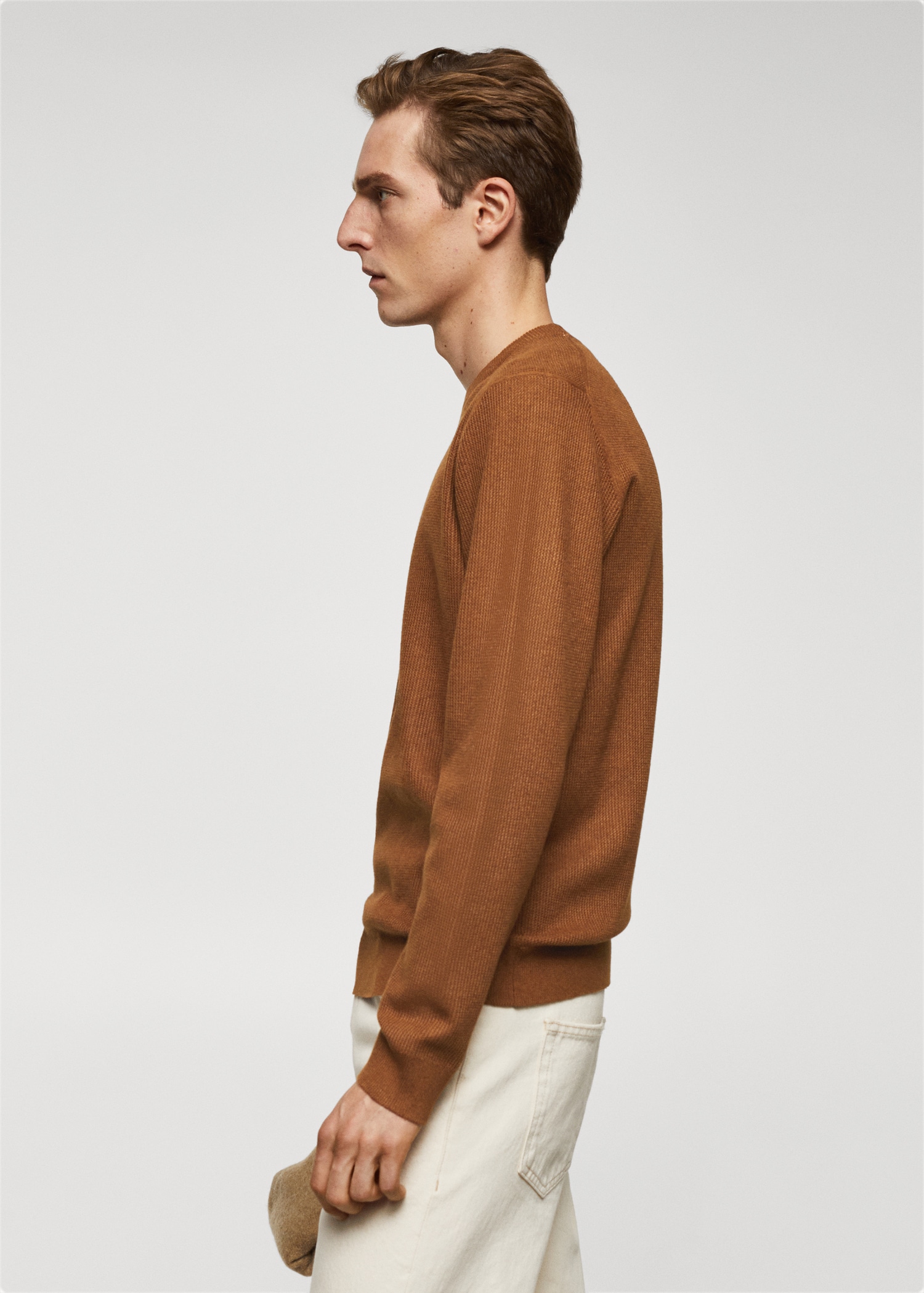 Strukturierter Baumwollpullover - Detail des Artikels 2