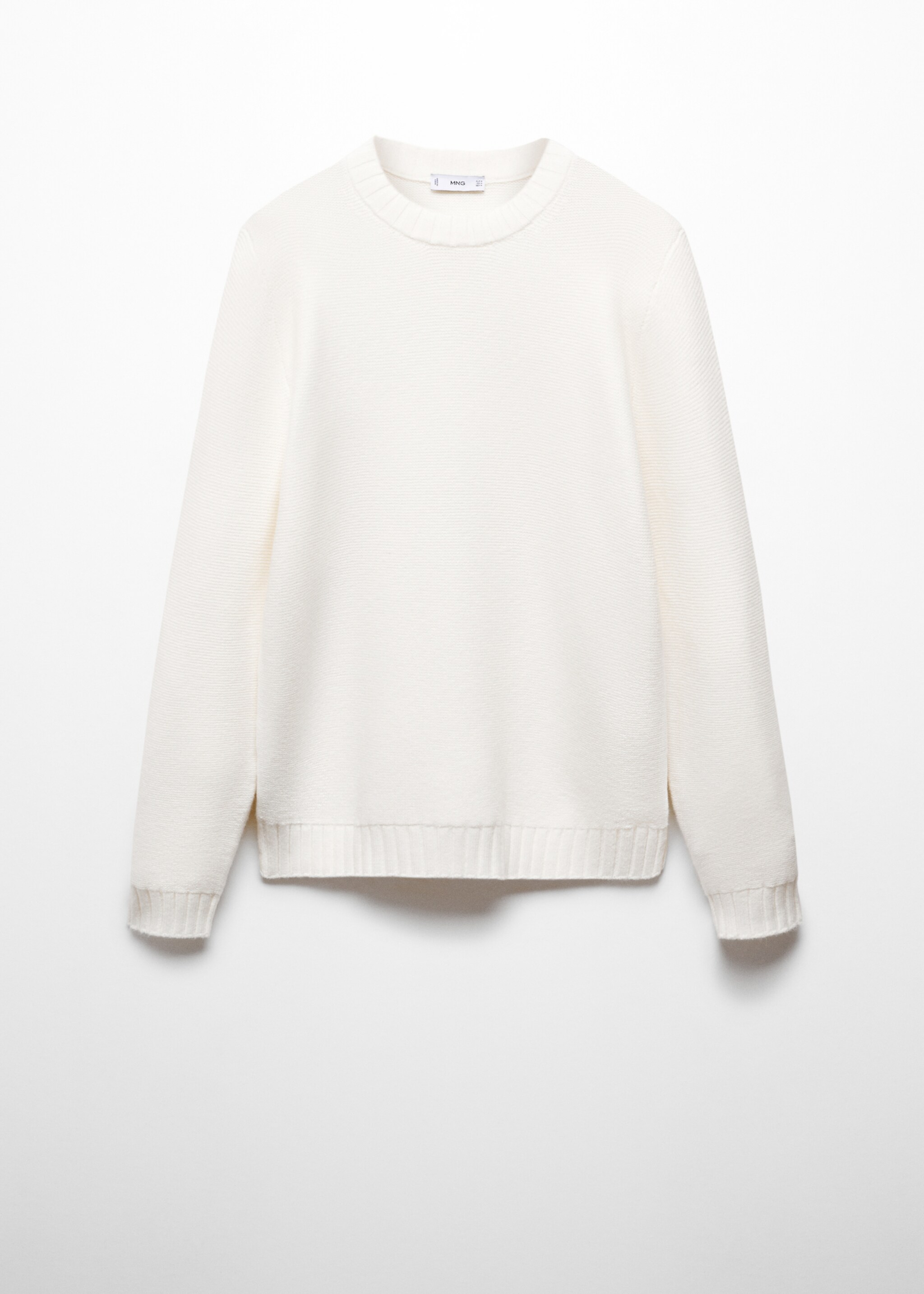 Knitted sweater with ribbed details - Article without model