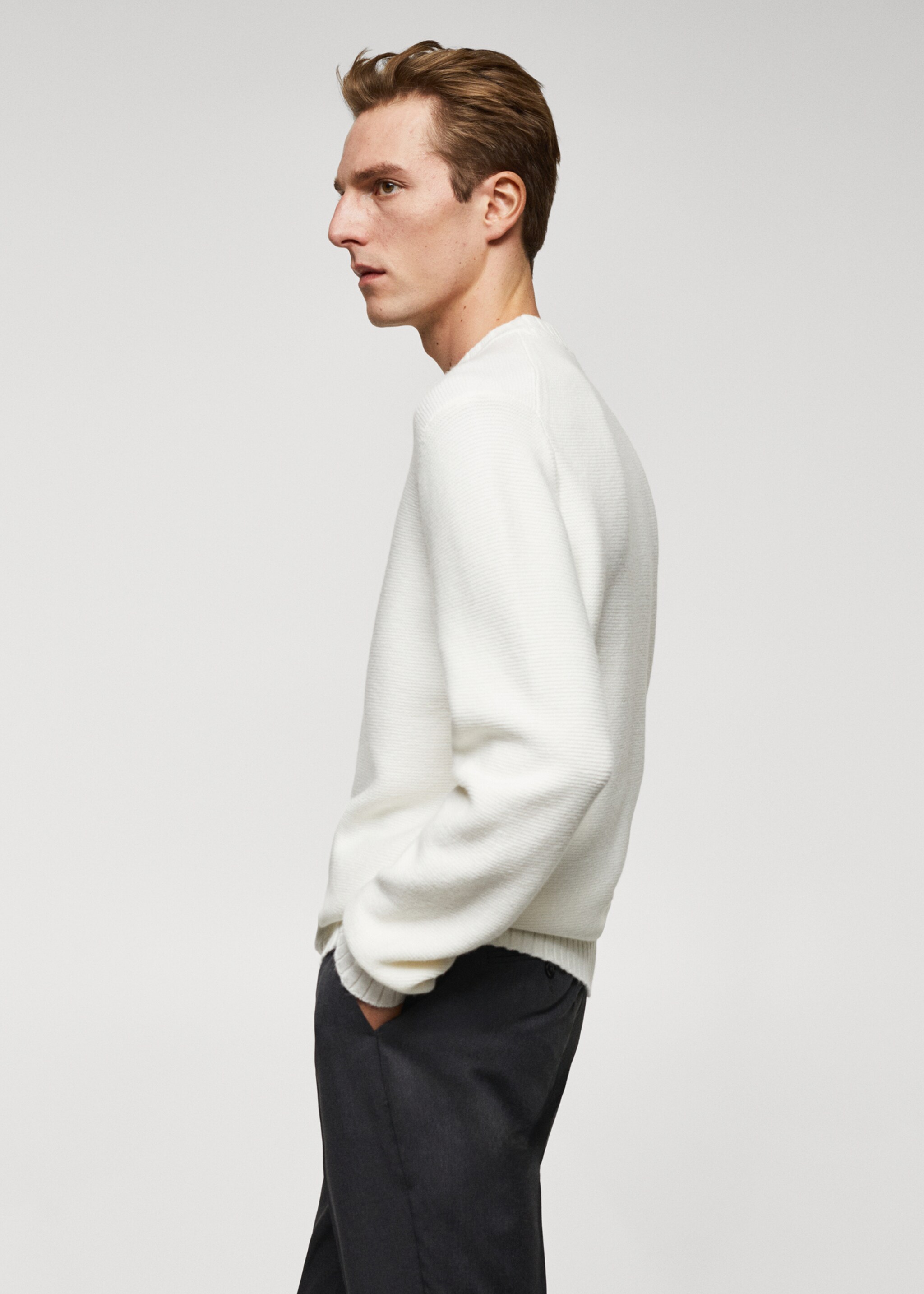 Knitted sweater with ribbed details - Details of the article 2