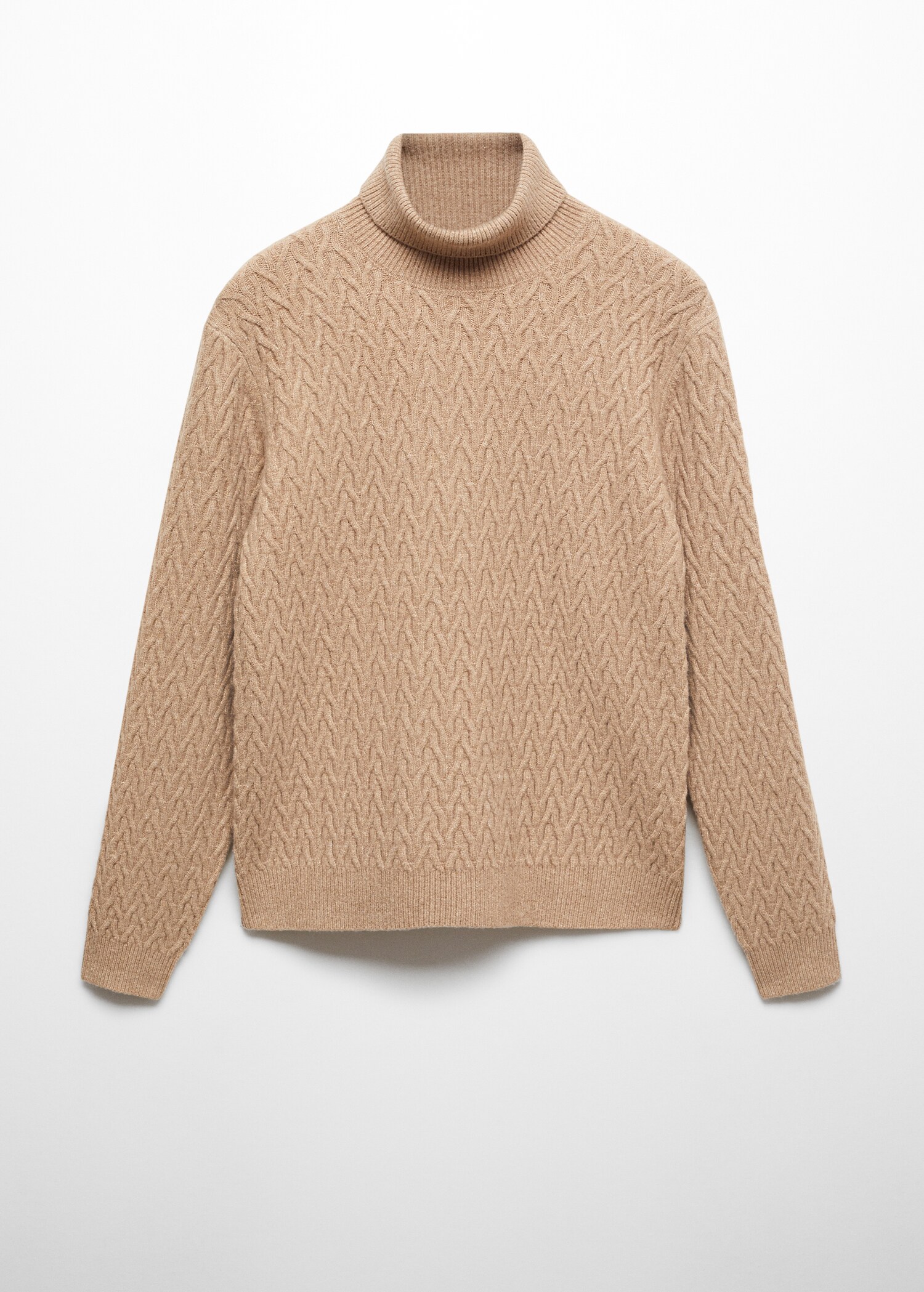 Rollkragenpullover mit Zopfmuster - Artikel ohne Model