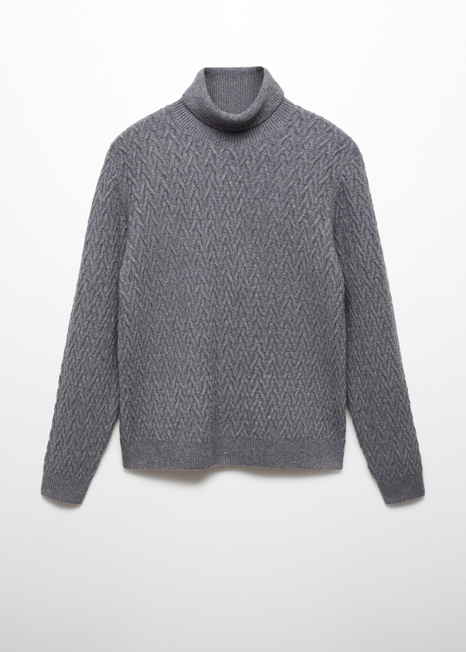 Rollkragenpullover mit Zopfmuster - Artikel ohne Model