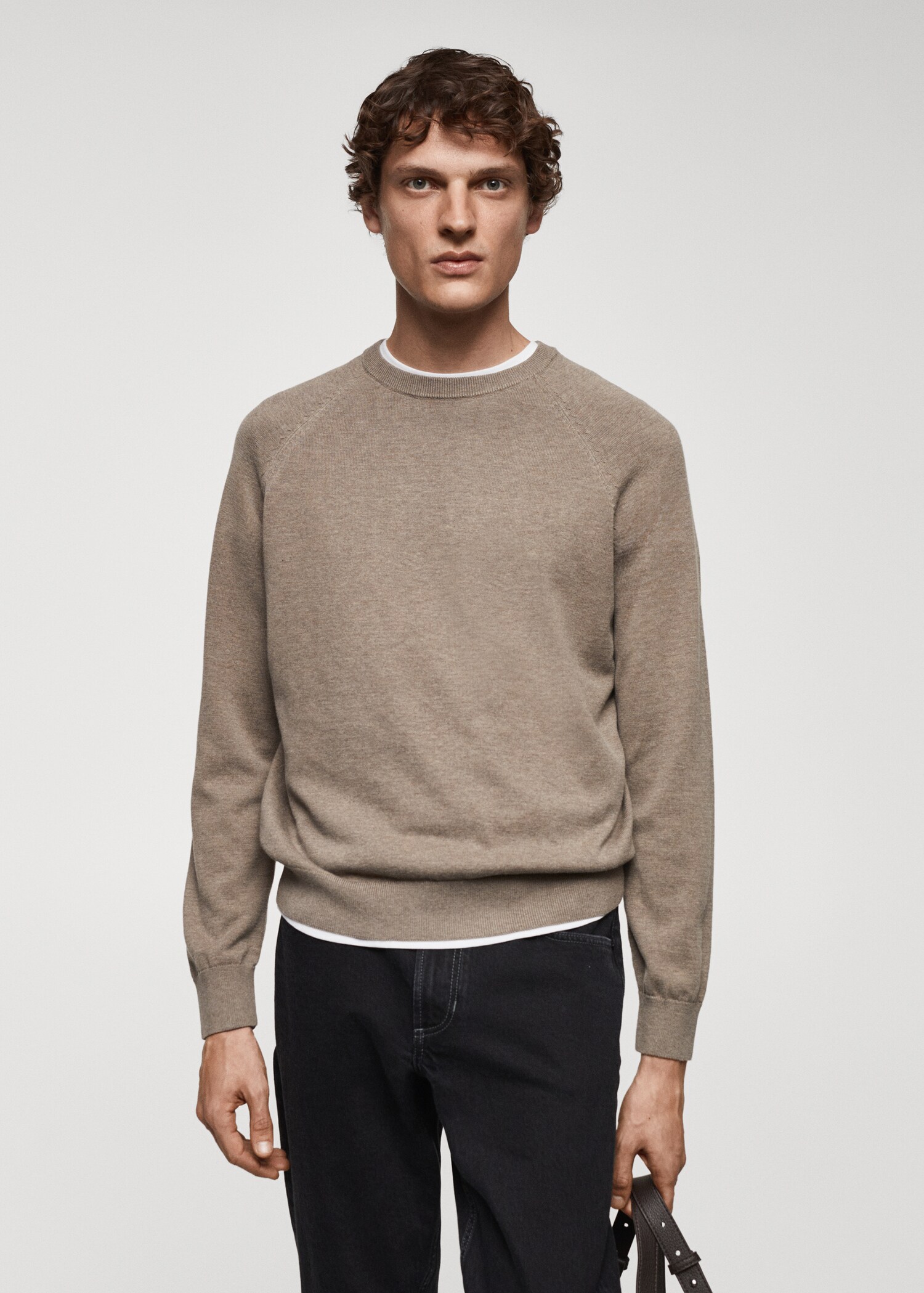 Fine-knit cotton sweater - Medium plane