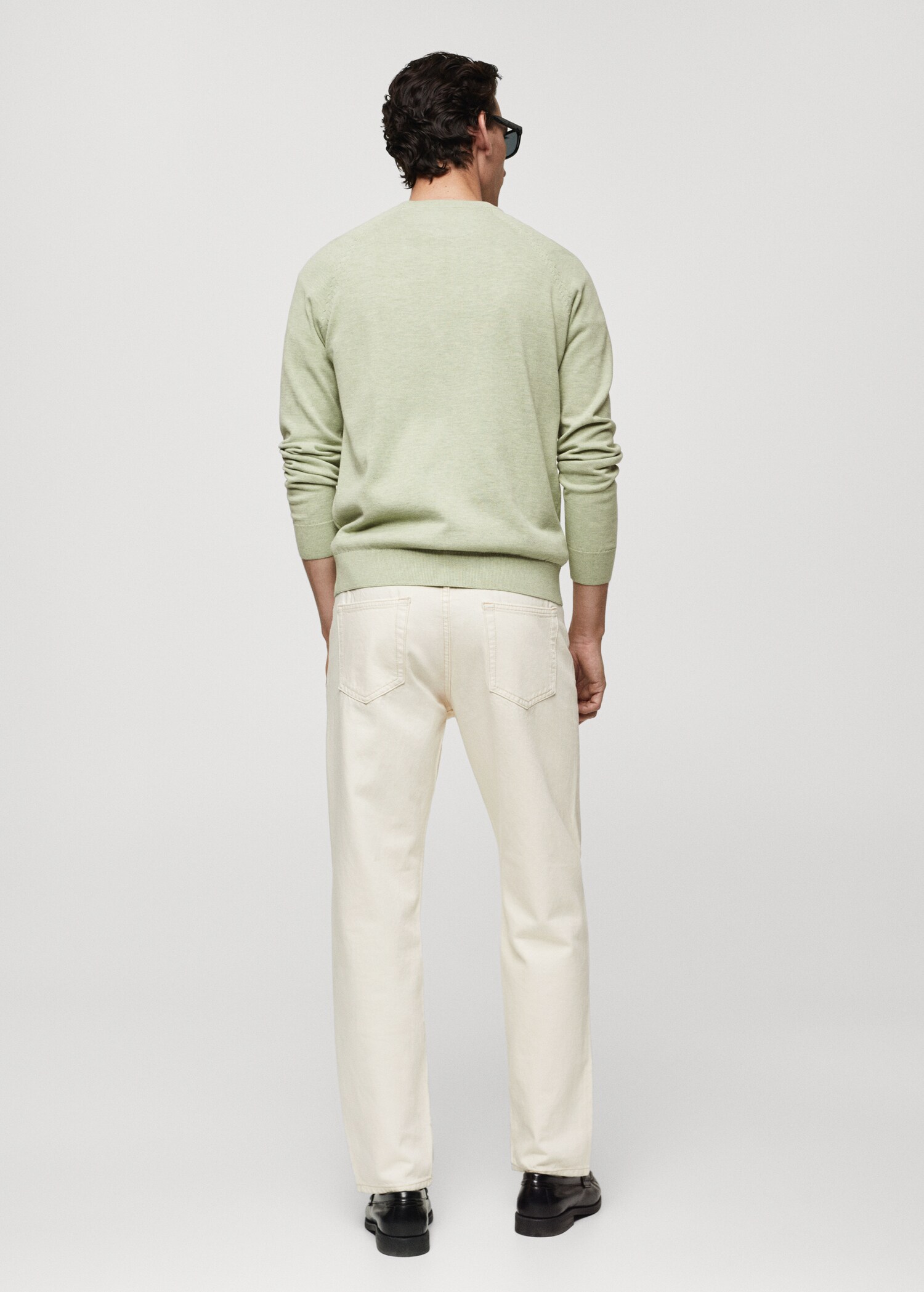 Fine-knit cotton sweater - Reverse of the article