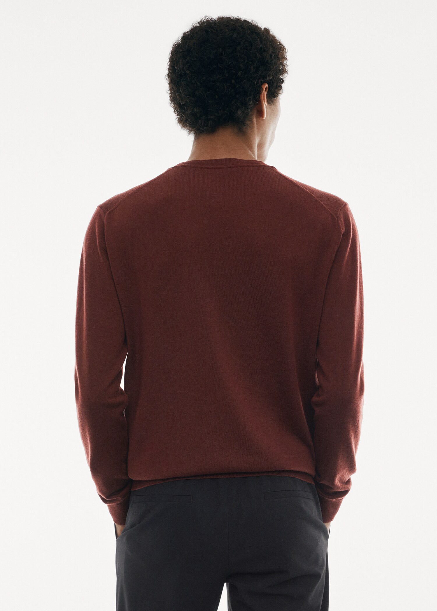 Waschbarer Pullover aus Merinowolle - Rückseite des Artikels