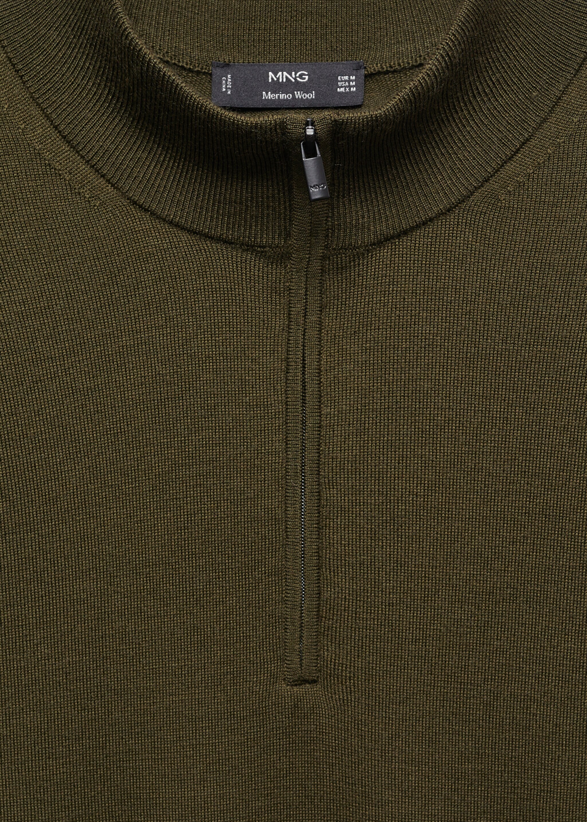 100% merino wool sweater with zip-neck - Details of the article 8