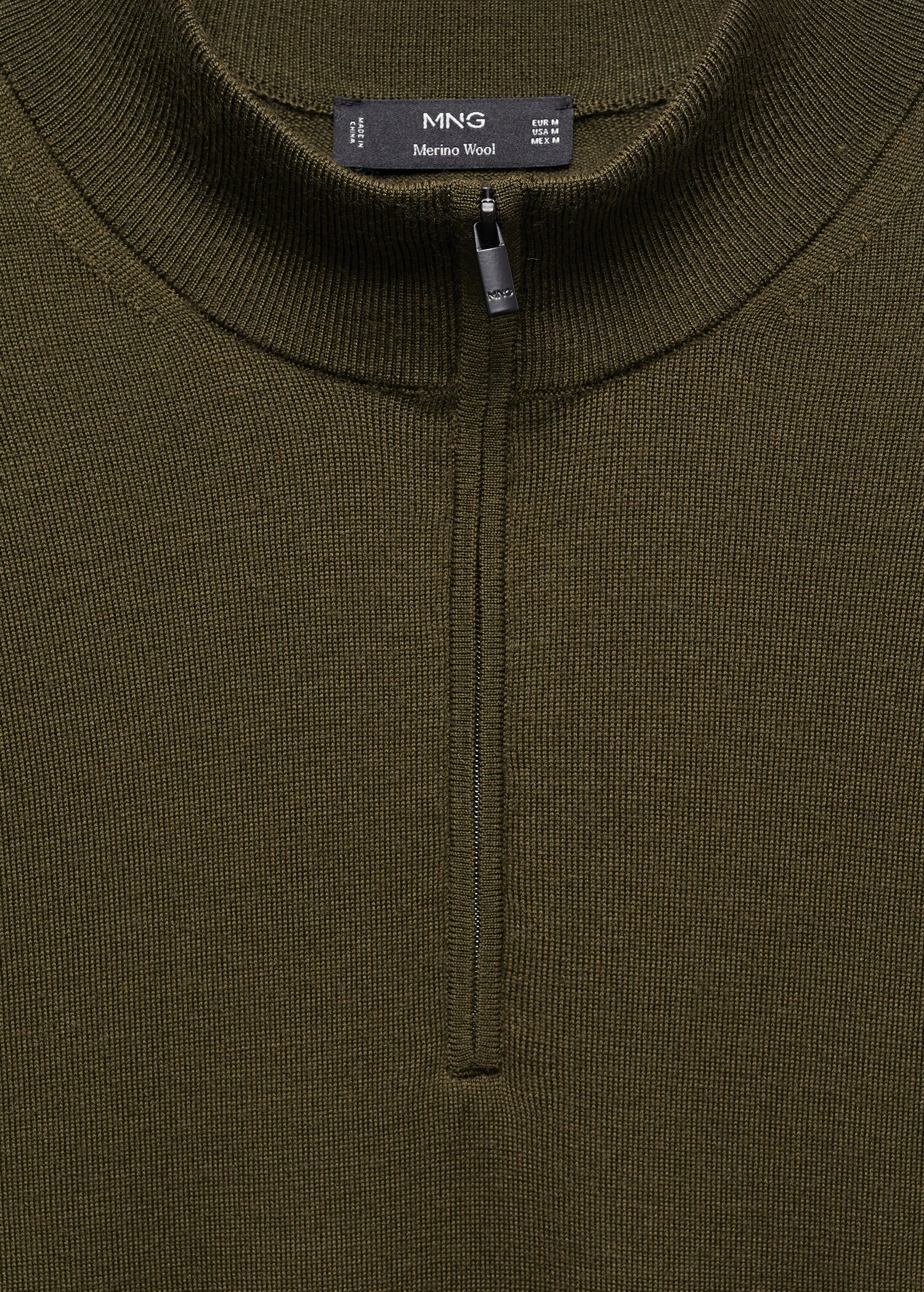 100% merino wool sweater with zip-neck - Details of the article 8