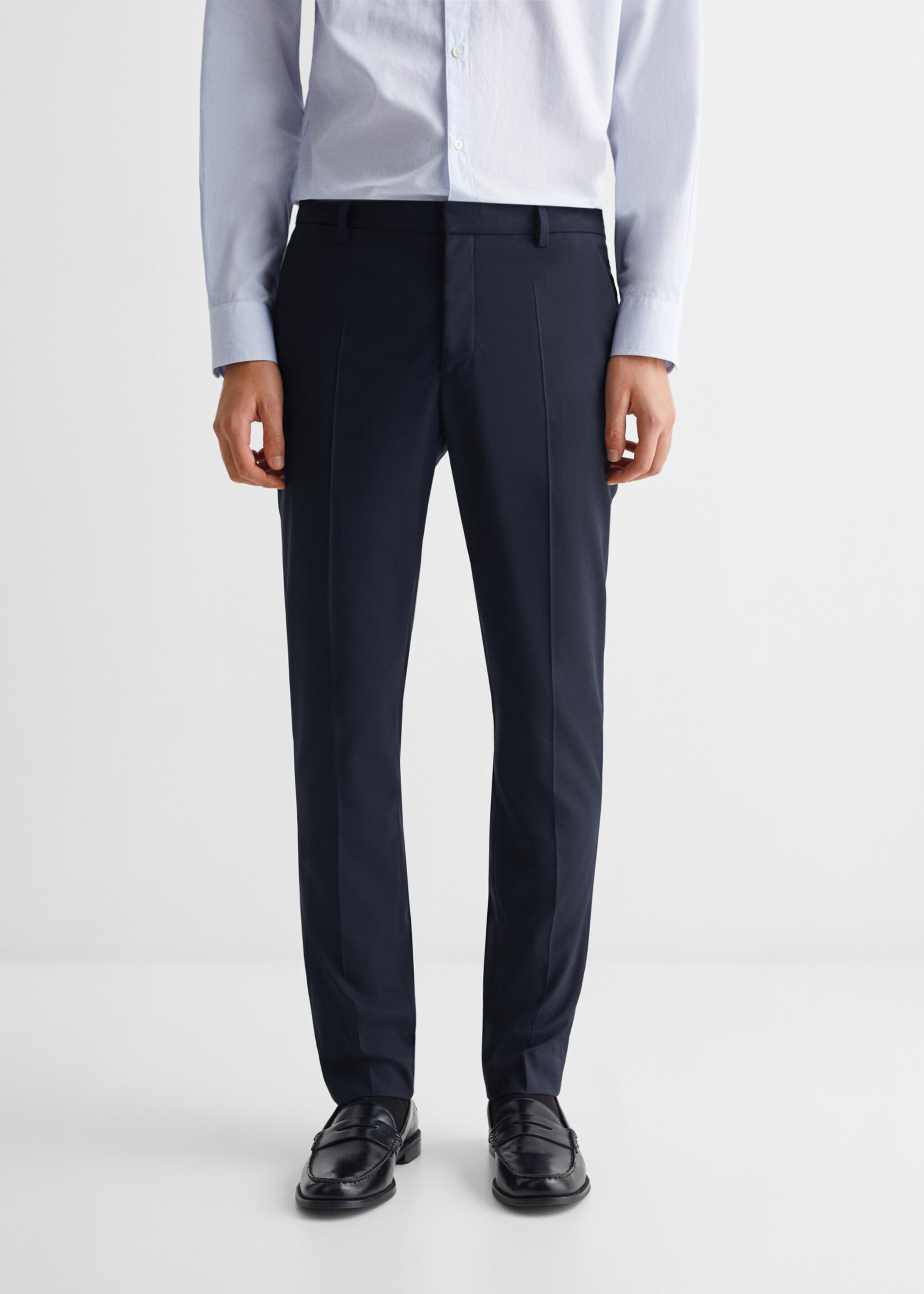 Pantalón traje slim fit - Detalle del artículo 6, Azul marino oscuro. Ref: 67010659-00.