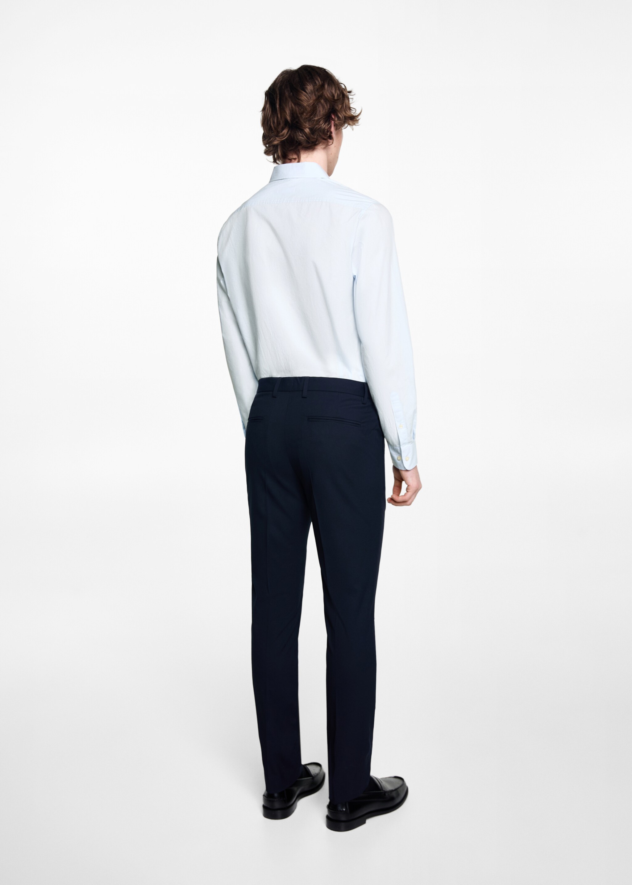 Pantalón traje slim fit - Reverso del artículo, Azul marino oscuro. Ref: 67010659-00.