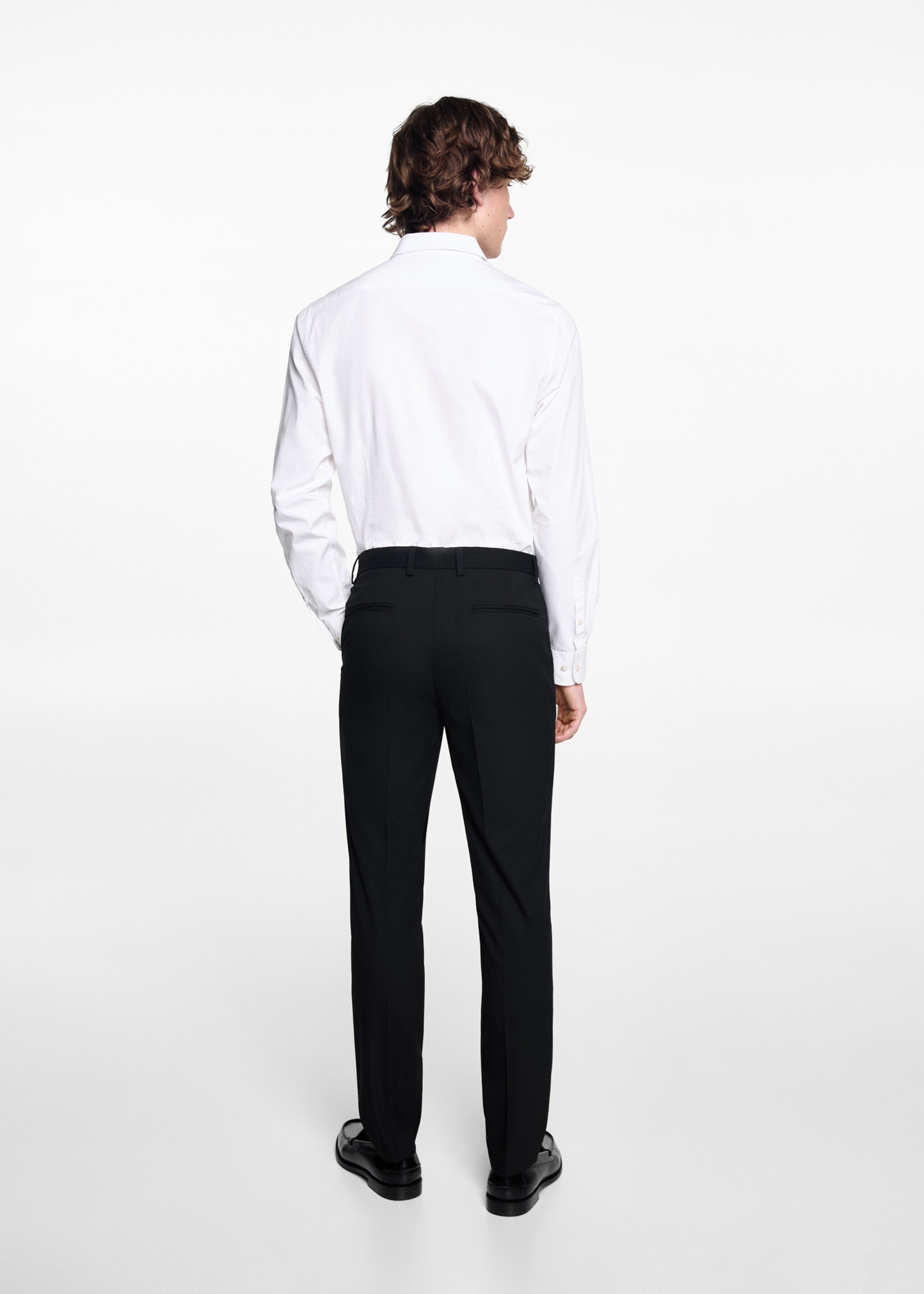 Pantalón traje slim fit - Reverso del artículo, Negro. Ref: 67010659-00.