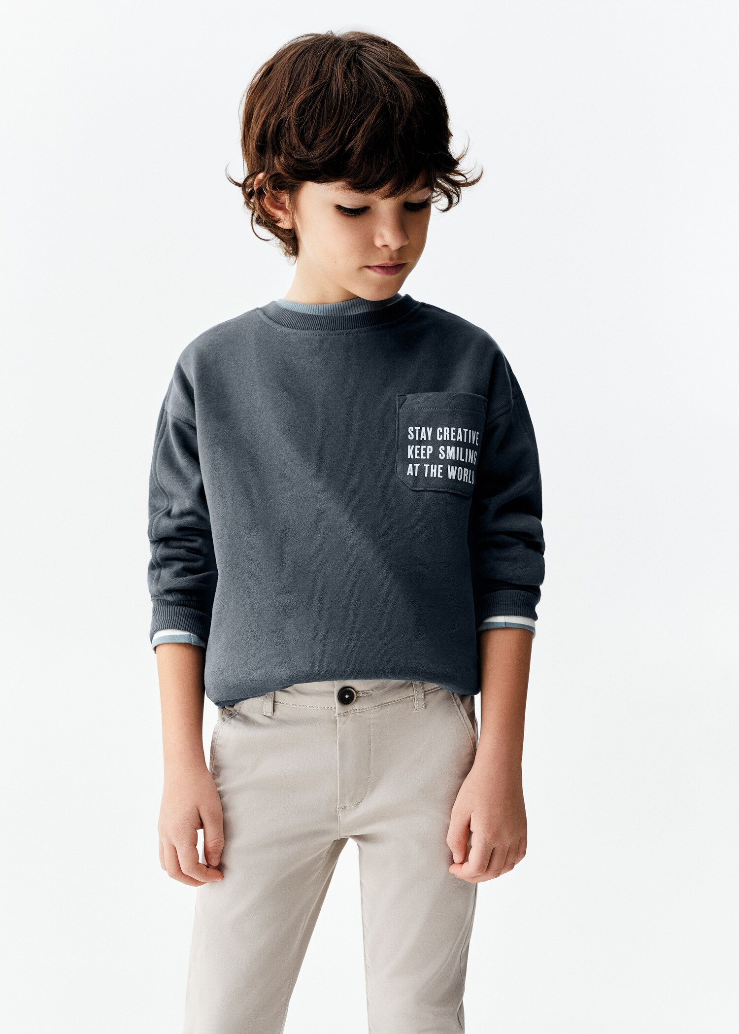 Cotton chinos - Medium plane